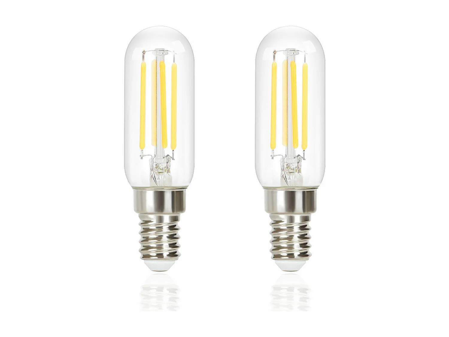 NETTLIFE Lot de 2 ampoules LED E14 blanc froid vintage T25 4W 6000K à économie d'énergie style Edison avec filament pour hotte aspirante en verre