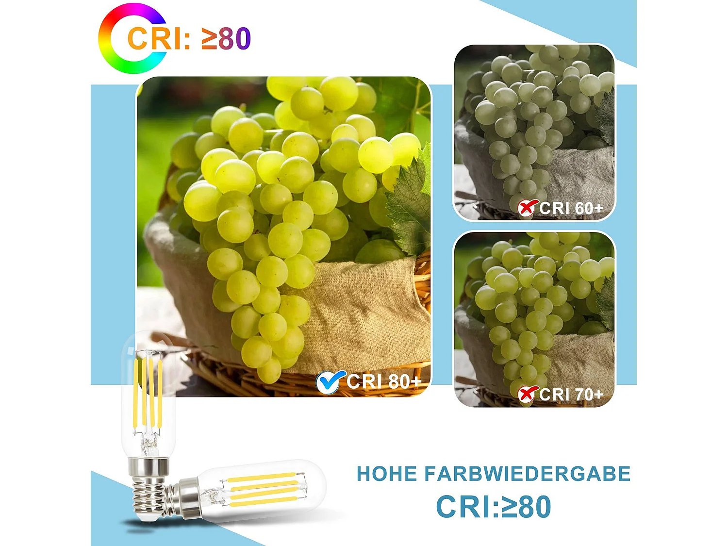 NETTLIFE Zestaw 2 sztuk E14 Cool White Vintage T25 4W 6000K Energooszczędna żarówka LED w stylu Edison z żarnikiem do szklanego okapu kuchennego