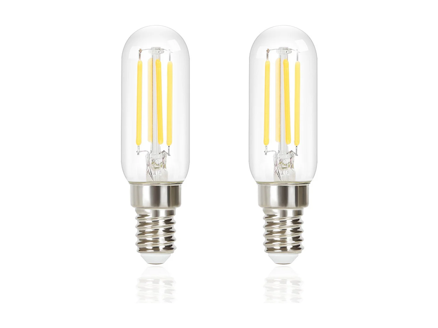 NETTLIFE Lot de 2 ampoules LED E14 blanc froid vintage T25 4W 6000K à économie d'énergie style Edison avec filament pour hotte aspirante en verre