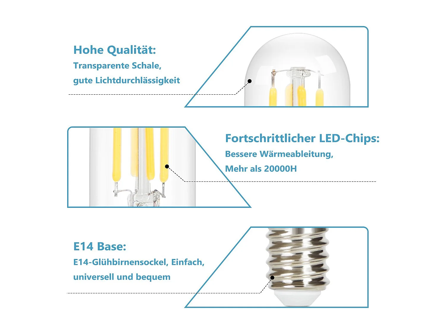 NETTLIFE Lot de 2 ampoules LED E14 blanc froid vintage T25 4W 6000K à économie d'énergie style Edison avec filament pour hotte aspirante en verre