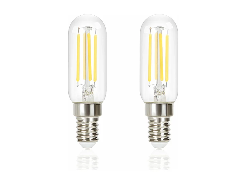 NETTLIFE Zestaw 2 sztuk E14 Cool White Vintage T25 4W 6000K Energooszczędna żarówka LED w stylu Edison z żarnikiem do szklanego okapu kuchennego
