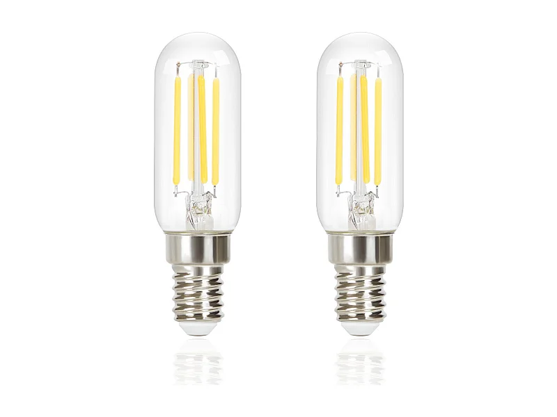 NETTLIFE Zestaw 2 sztuk E14 Cool White Vintage T25 4W 6000K Energooszczędna żarówka LED w stylu Edison z żarnikiem do szklanego okapu kuchennego