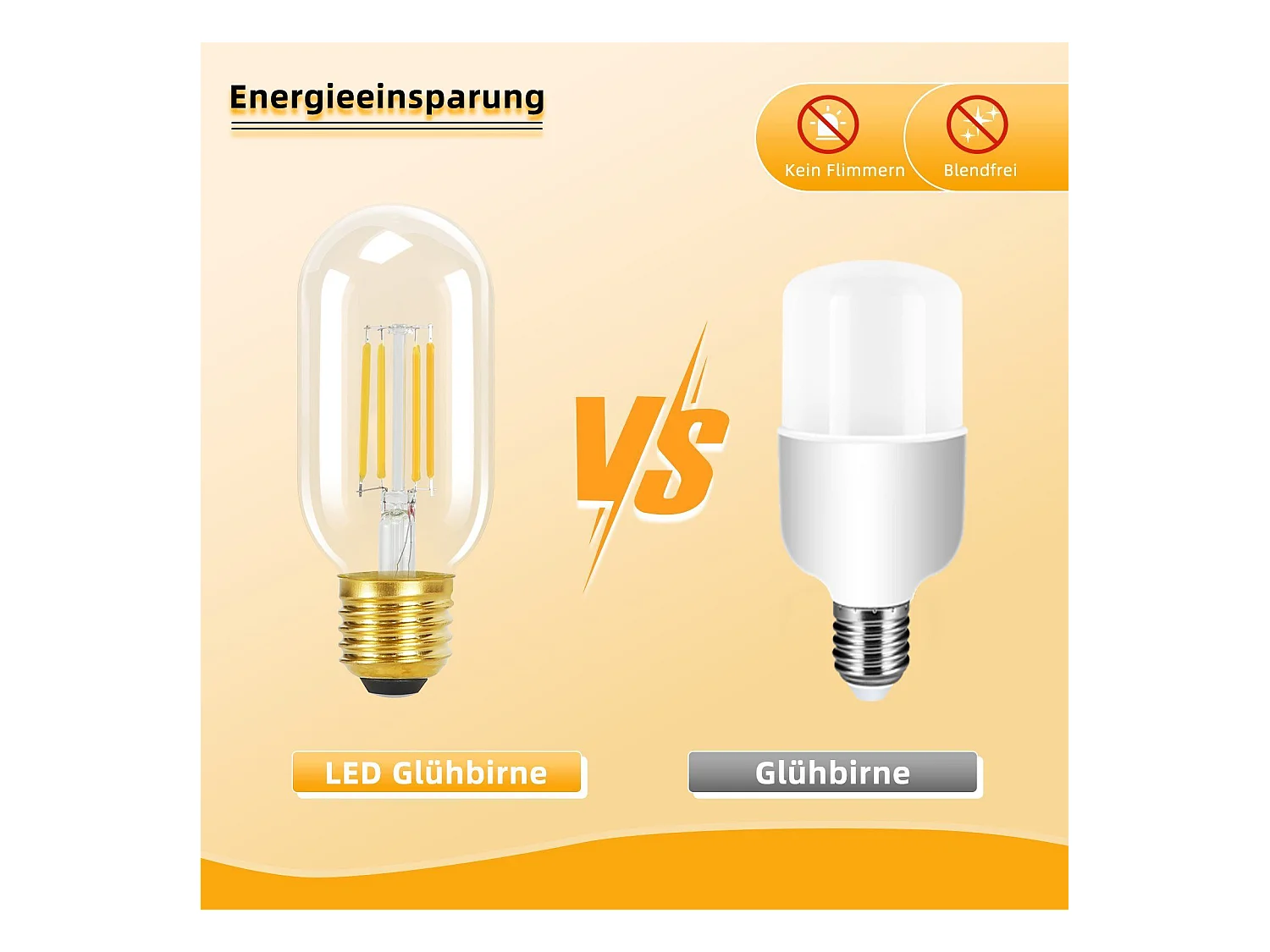 NETTLIFE 4er-Pack E27-LED-Lampen, warmweiß, Vintage-LED-Lampen, T45, 4 W, 2700 K, Energiesparlampe, Retro-Stil, Edison-Glühfaden, Glas