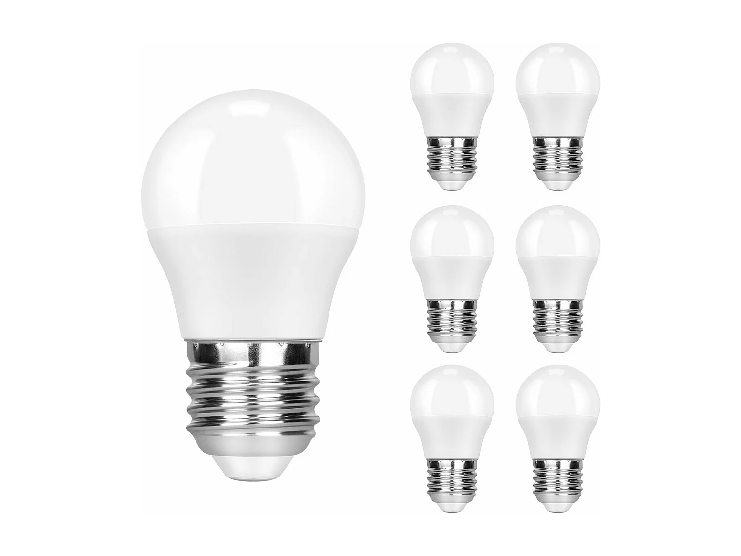 SET NETTLIFE de 6 bombillas LED E27 de color blanco cálido - 5 W, 3000 K, bombilla de color blanco cálido, lámpara eficiente energéticamente, sin parpadeo.