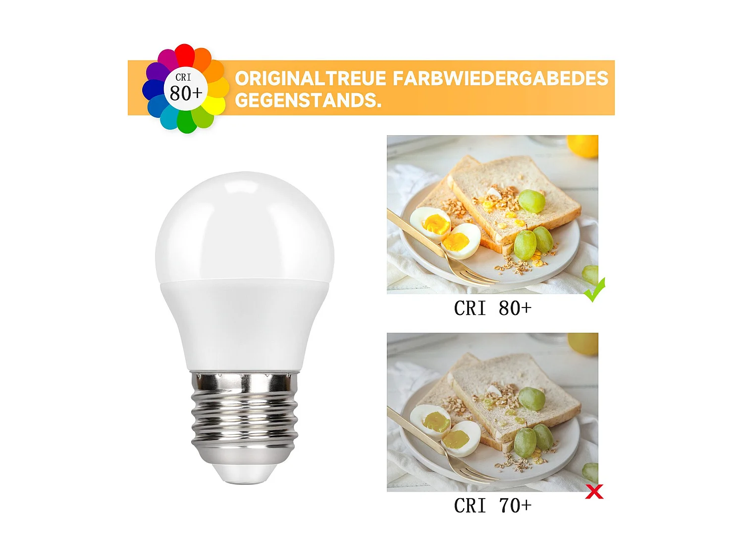 NETTLIFE Pakket van 6 warm - witte LED - lampen E27 - 5 W, 3000 K, warm - witte lamp, energiebesparende lamp, zonder flikkeren.