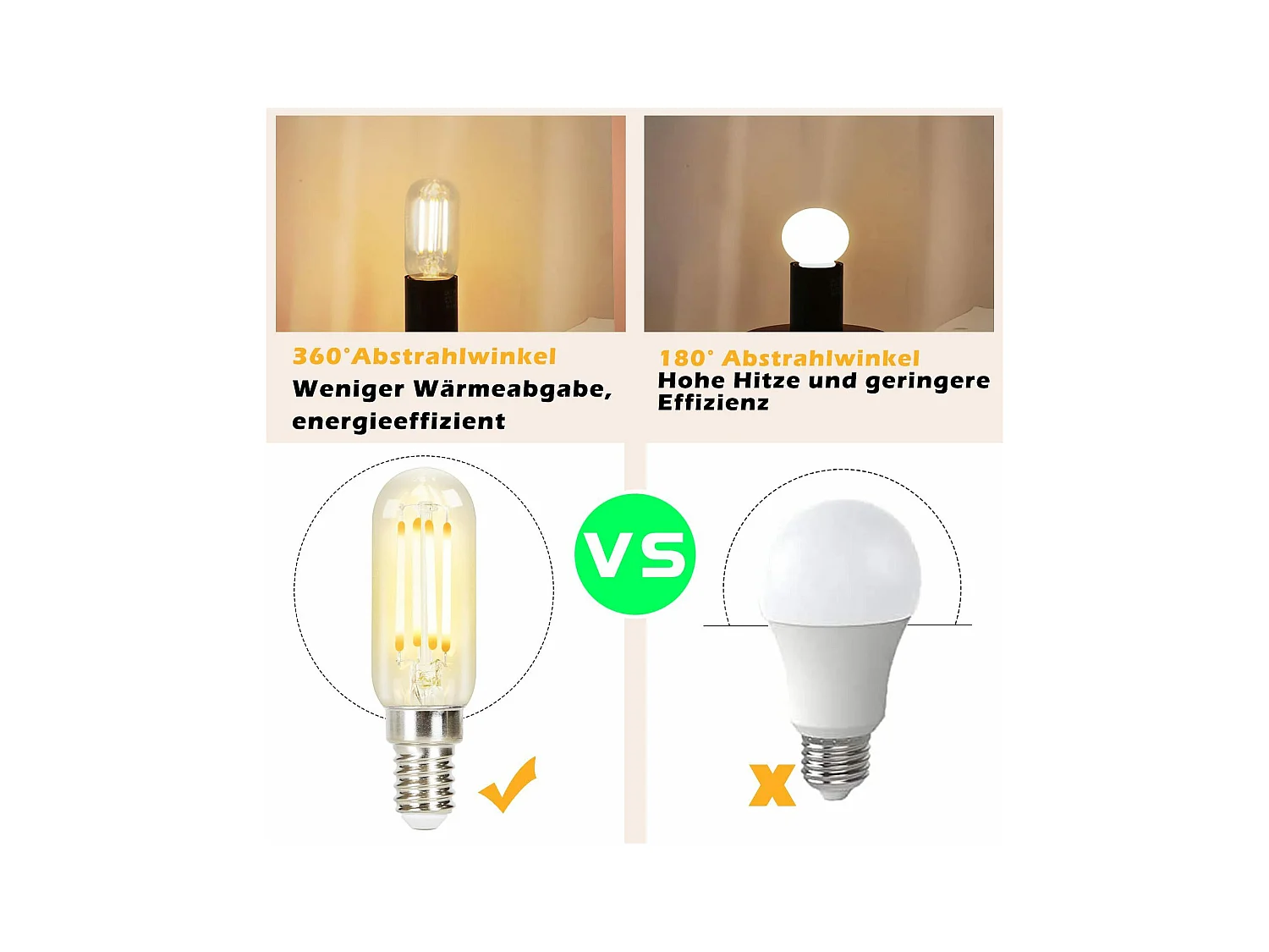 4er Set LED Leuchtmittel E14 Vintage Lampe T25 Warmweiß 2700k 4w Warmweiß