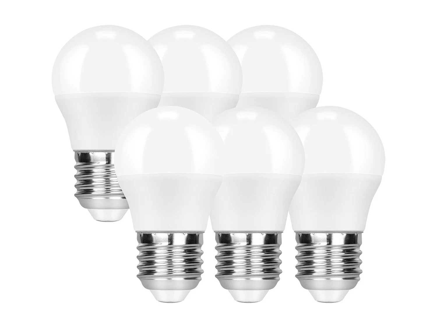NETTLIFE Lot de 6 Ampoules LED E27 Blanc Chaud : Lampe G45 Ampoule 5W Blanc Chaud 2700K Blanc Lampe à économie d'énergie - Non dimmable
