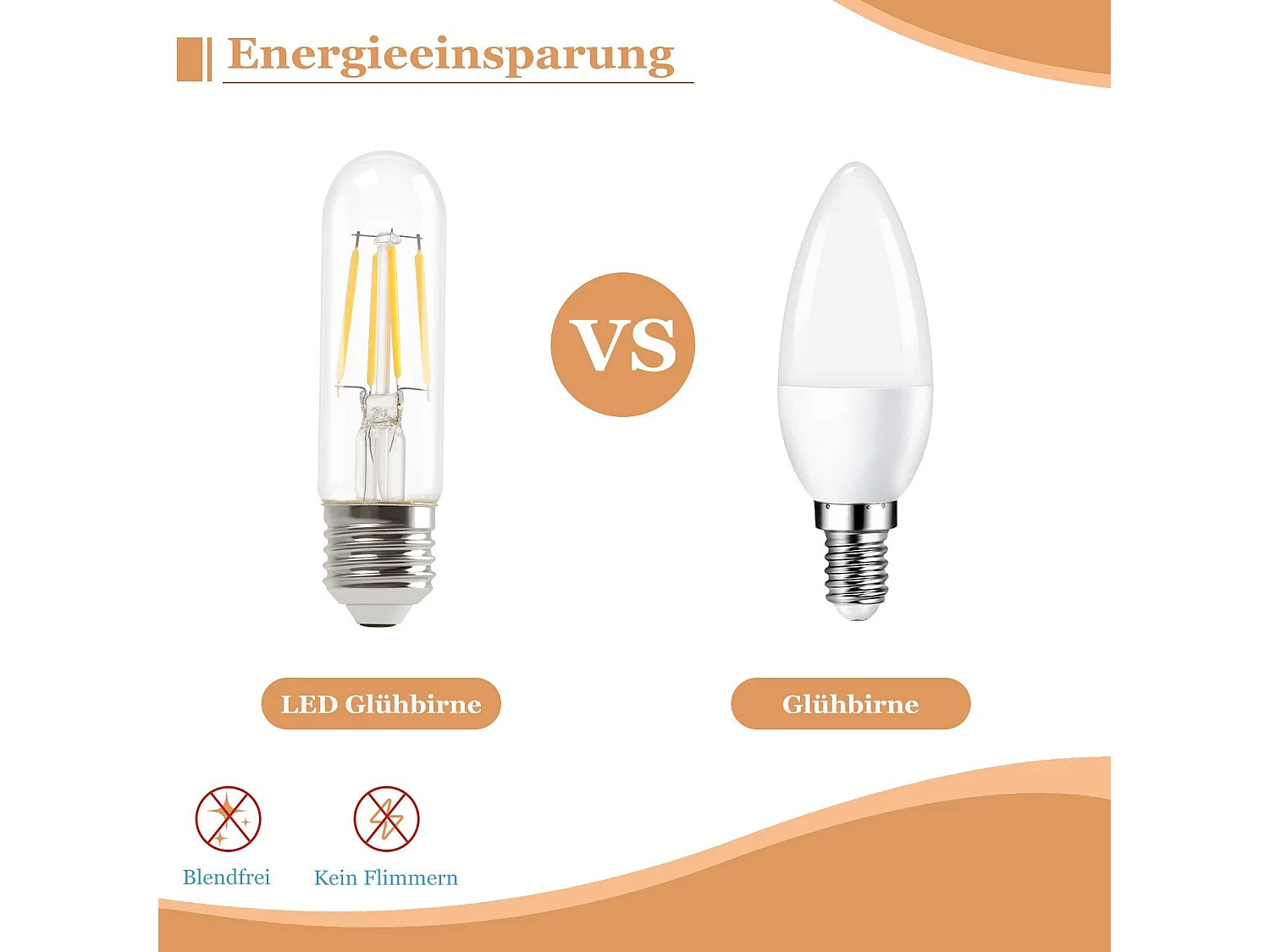 NETTLIFE Pakket van 6 warm - wit LED - lampen met E27 - voet, T30, 4W, Edison - ouderwetse draadfilamentlampen, 2700K, energiebesparend, niet - dimbare voet.