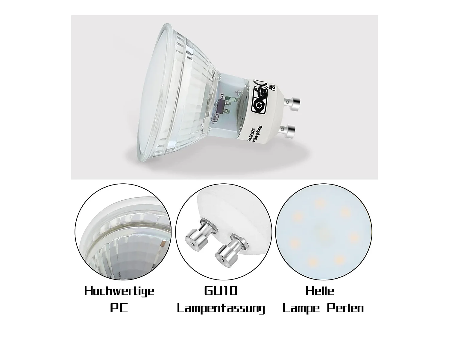 NETTLIFE Lot de 10 ampoules LED GU10 blanc chaud 3W 240LM PAR16 spot encastrable angle de faisceau 120° 3000K pour cuisine plafond mur salon