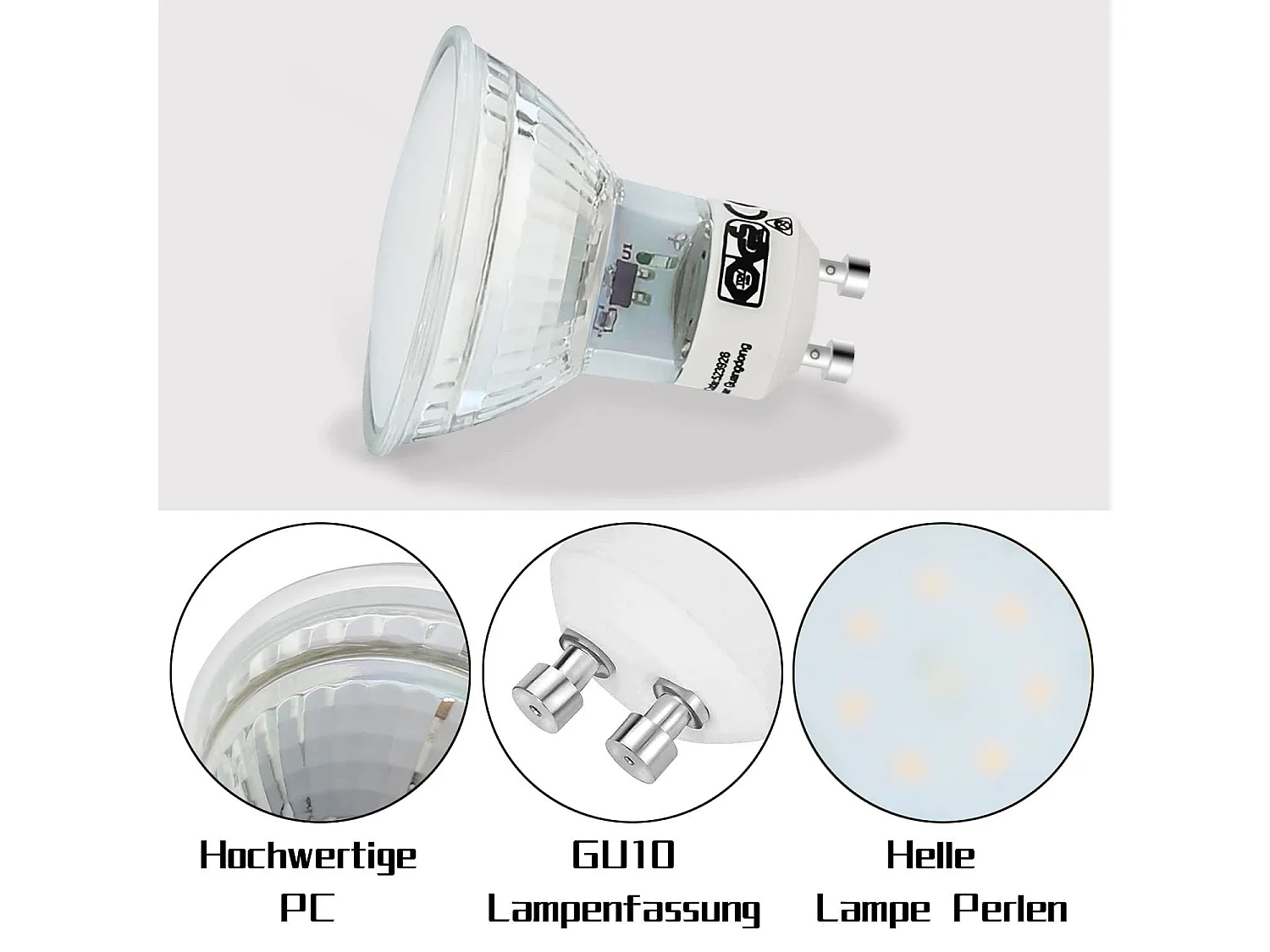 NETTLIFE Lot de 10 ampoules LED GU10 blanc chaud 3W 240LM PAR16 spot encastrable angle de faisceau 120° 3000K pour cuisine plafond mur salon