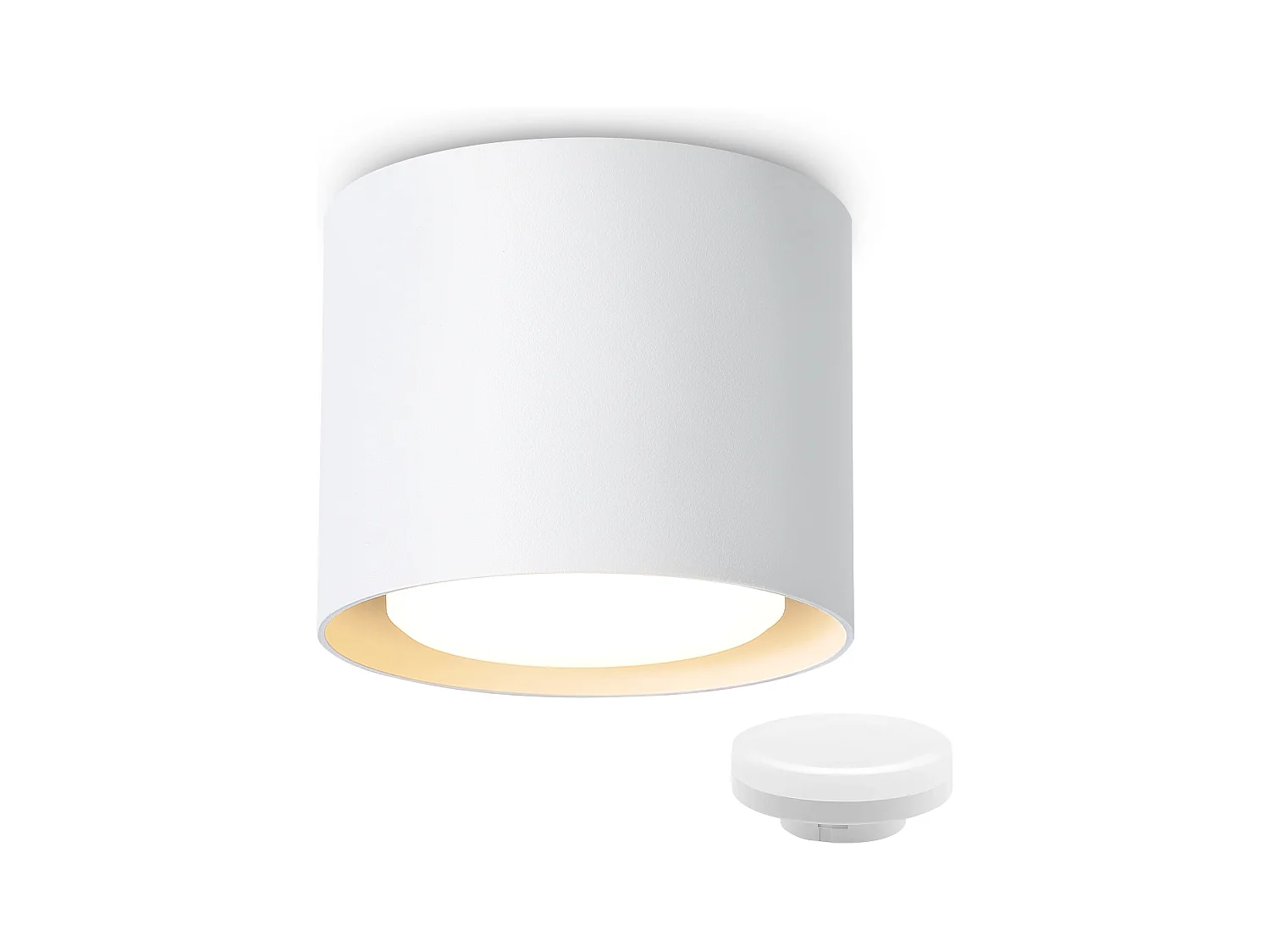 NETTLIFE Plafonnier Spot LED Blanc : Plafond rond en saillie, alum. 230V, ampoule GX53 5W 3000K, pour chambre, couloir