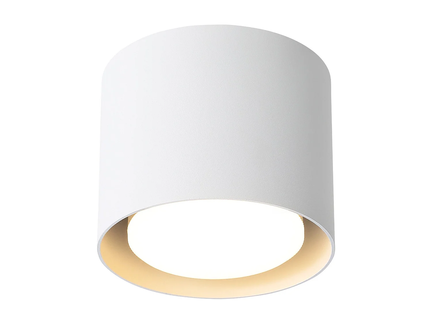 NETTLIFE Plafonnier Spot LED Blanc : Plafond rond en saillie, alum. 230V, ampoule GX53 5W 3000K, pour chambre, couloir