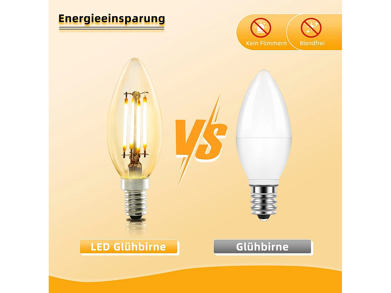 NETTLIFE Pack de 6 ampoules LED E14 lampe bougie blanc chaud de 4W 2700K à filament Edison C35 rétro vintage en verre économie d'énergie non dimmable