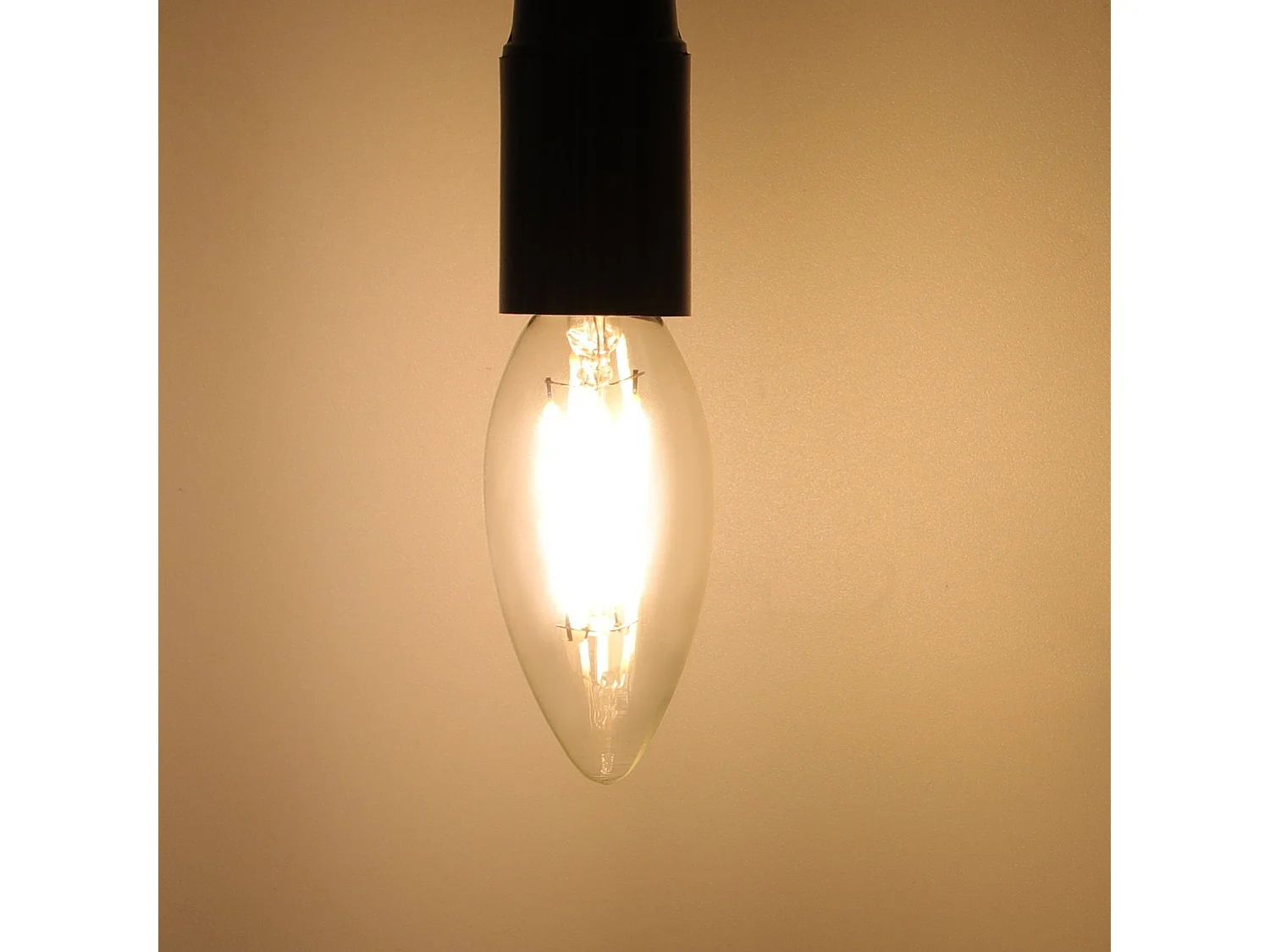 NETTLIFE Pack de 6 ampoules LED E14 lampe bougie blanc chaud de 4W 2700K à filament Edison C35 rétro vintage en verre économie d'énergie non dimmable