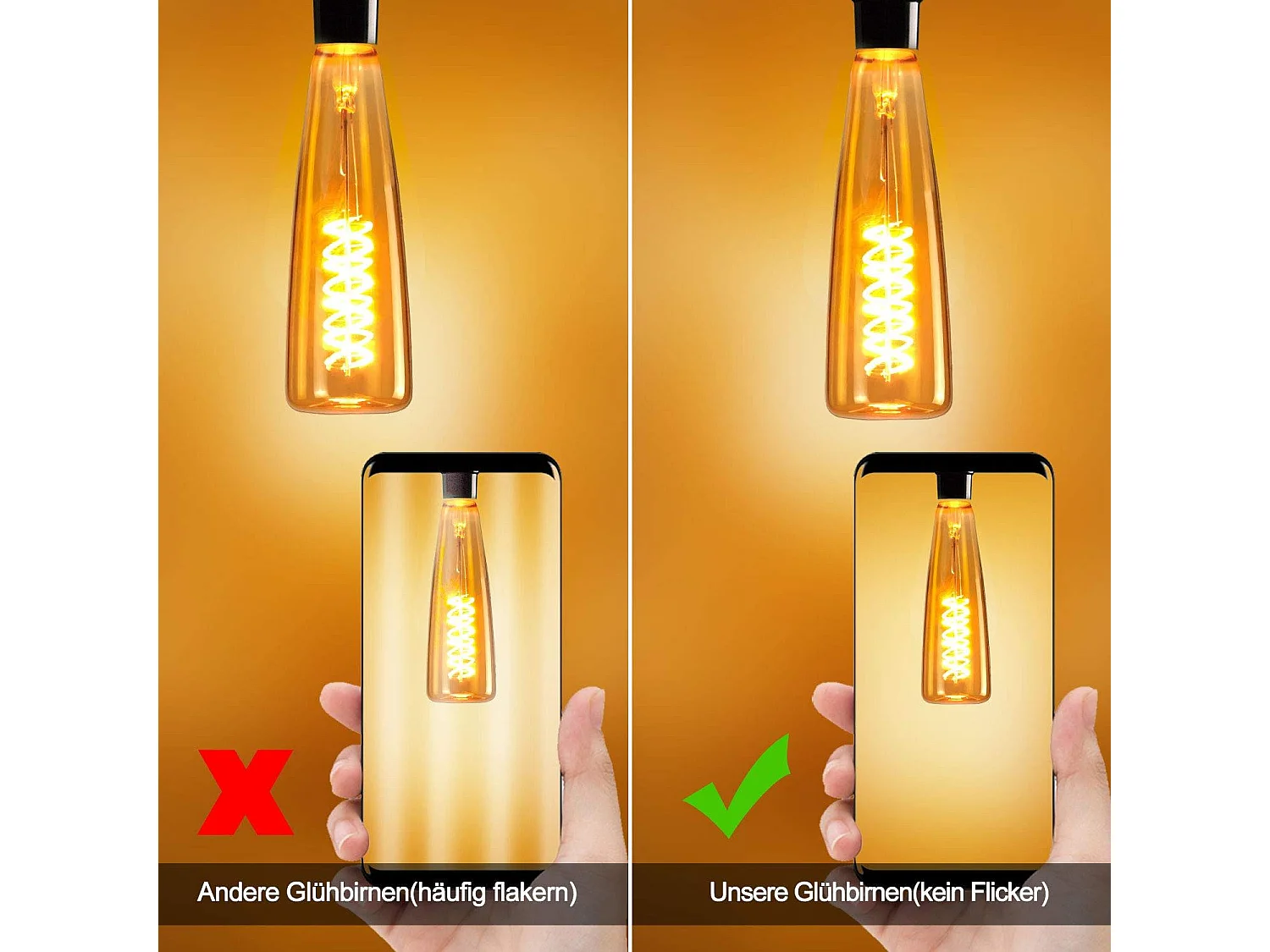 NETTLIFE Ampoule LED E27 rétro Edison 4W en forme de bouteille de vin blanc chaud 2200K couleur or Ampoule à filament spirale décorative pour