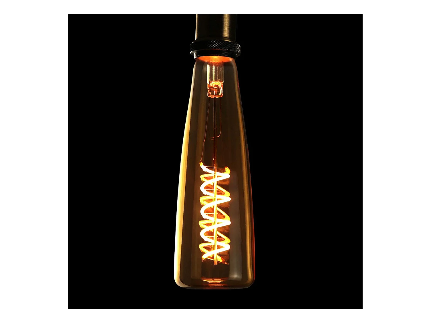 NETTLIFE Ampoule LED E27 rétro Edison 4W en forme de bouteille de vin blanc chaud 2200K couleur or Ampoule à filament spirale décorative pour