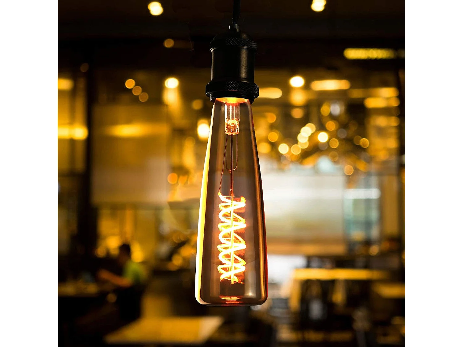 NETTLIFE E27 LED Retro żarówka edisona 4W kształt butelki wina ciepły biały 2200K złoty kolor dekoracyjna żarówka spiralna do