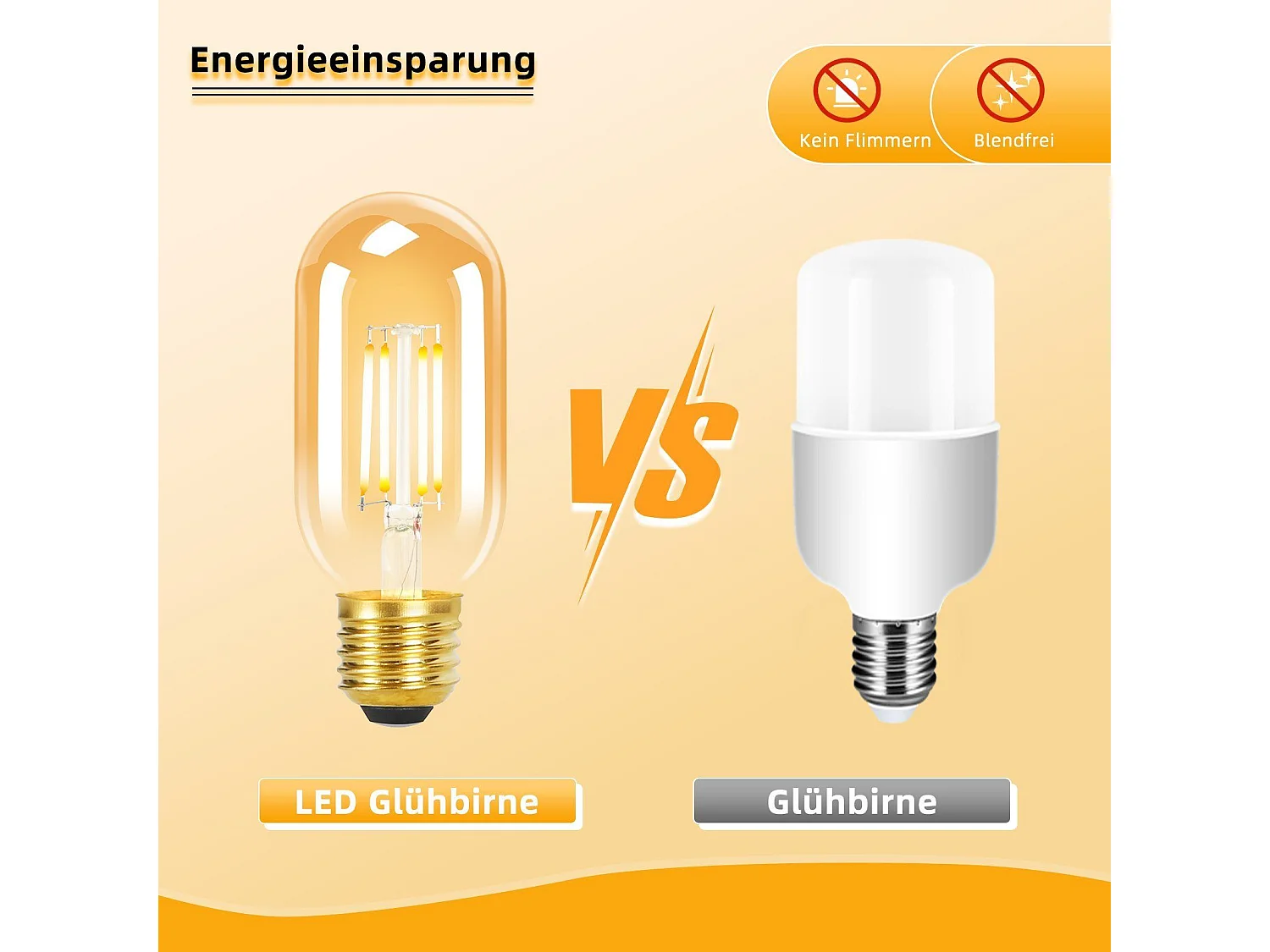 NETTLIFE 4 - Stück - Set von LED - Glühbirnen E27, warmweiß, Vintage - Stil T45, 4W, 2700K, Edison - Art, energieeffizient, Glasbirnen.
