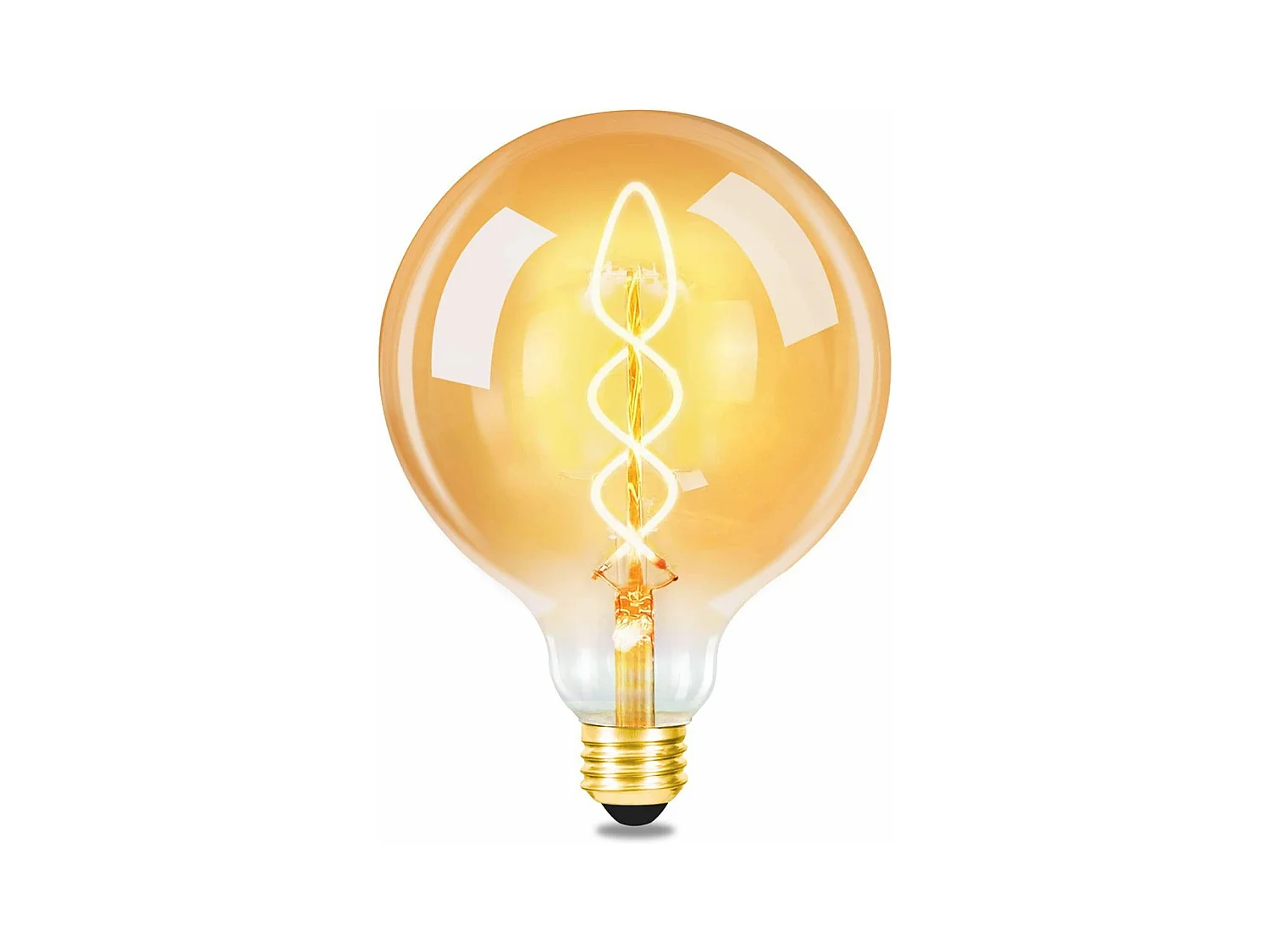 NETTLIFE LED - E27 - G125 - grote, retro - Edison, witte warme filament - decoratieve gloeilampje - 4W - nostalgisch licht - energiebesparend.