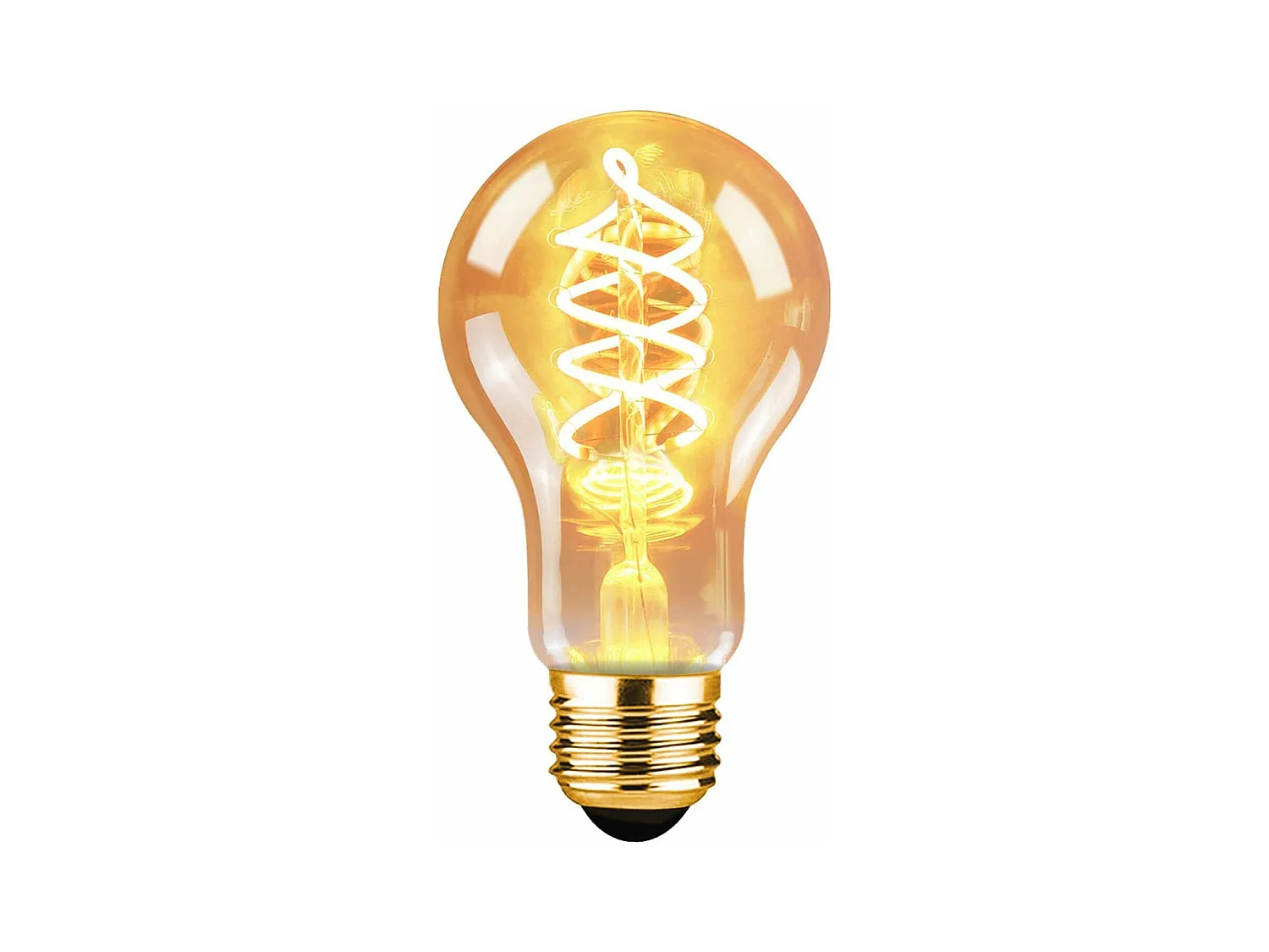 NETTLIFE Lot de 1 ampoules LED E27 vintage : ampoule à filament blanc chaud A60 2200K Edison rétro 4W décorative antique économie d'énergie éclairage