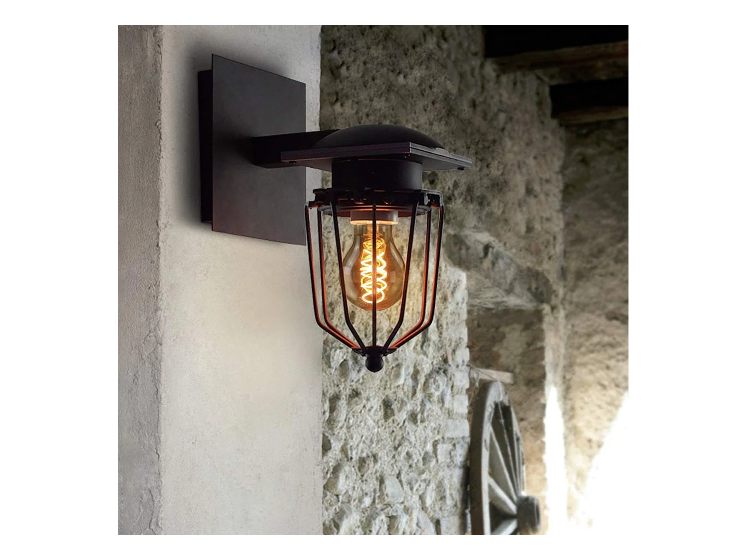 NETTLIFE Lot de 1 ampoules LED E27 vintage : ampoule à filament blanc chaud A60 2200K Edison rétro 4W décorative antique économie d'énergie éclairage