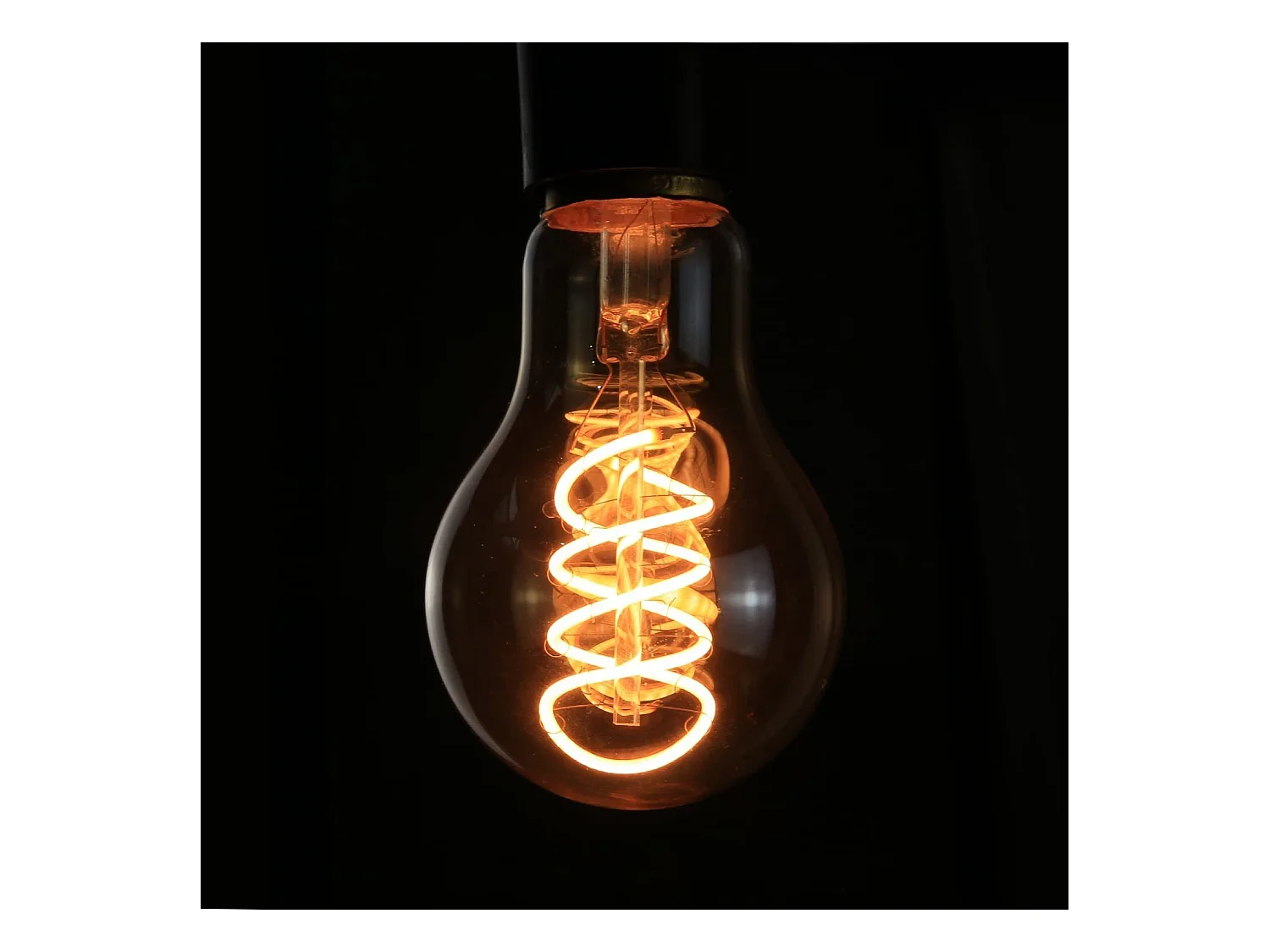 NETTLIFE Lot de 1 ampoules LED E27 vintage : ampoule à filament blanc chaud A60 2200K Edison rétro 4W décorative antique économie d'énergie éclairage
