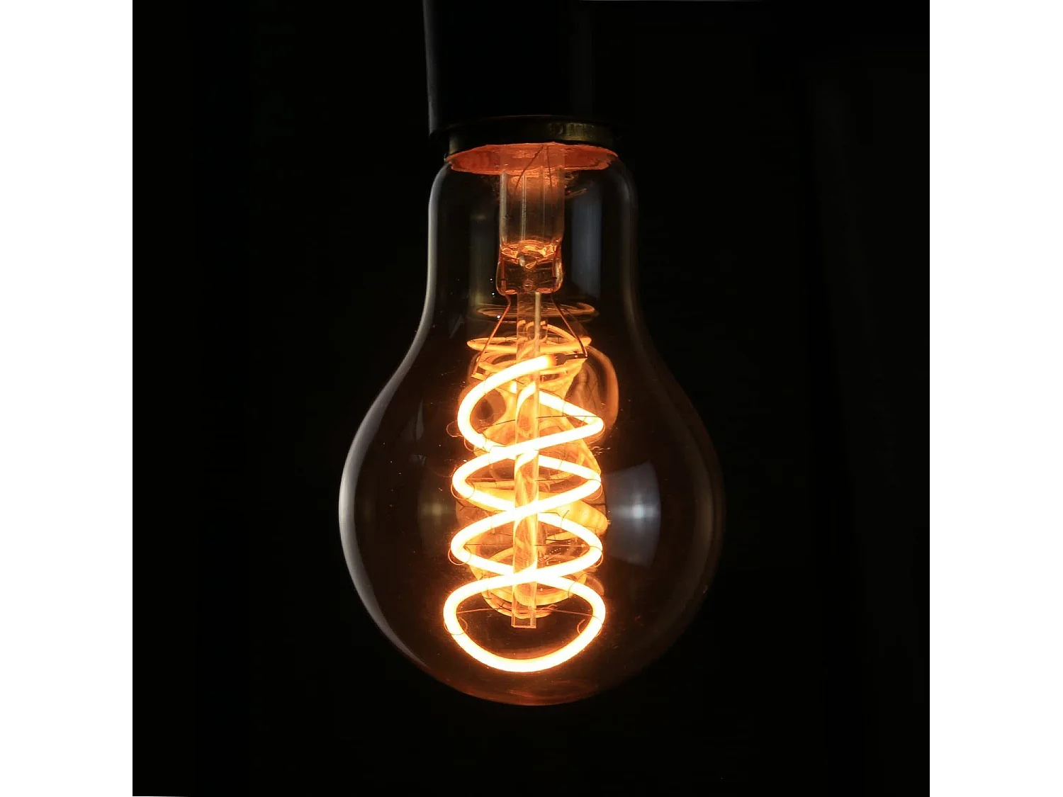 NETTLIFE Juego 1 Bombilla LED Vintage E27, Filamento Blanco Cálido A60 2200K Edison Retro 4W, Iluminación Decorativa, Ahorro Energía