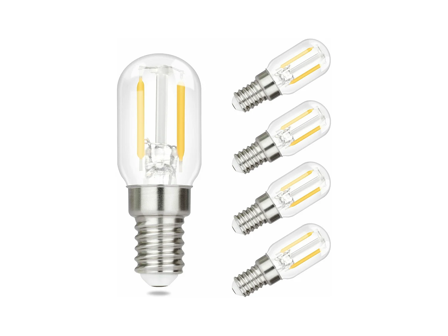 NETTLIFE Set van 4 warm wit E14 - LED - lampen, vintage - lampen T22, retro Edison, 2 W en 2700 K, geschikt voor lampenhouders.