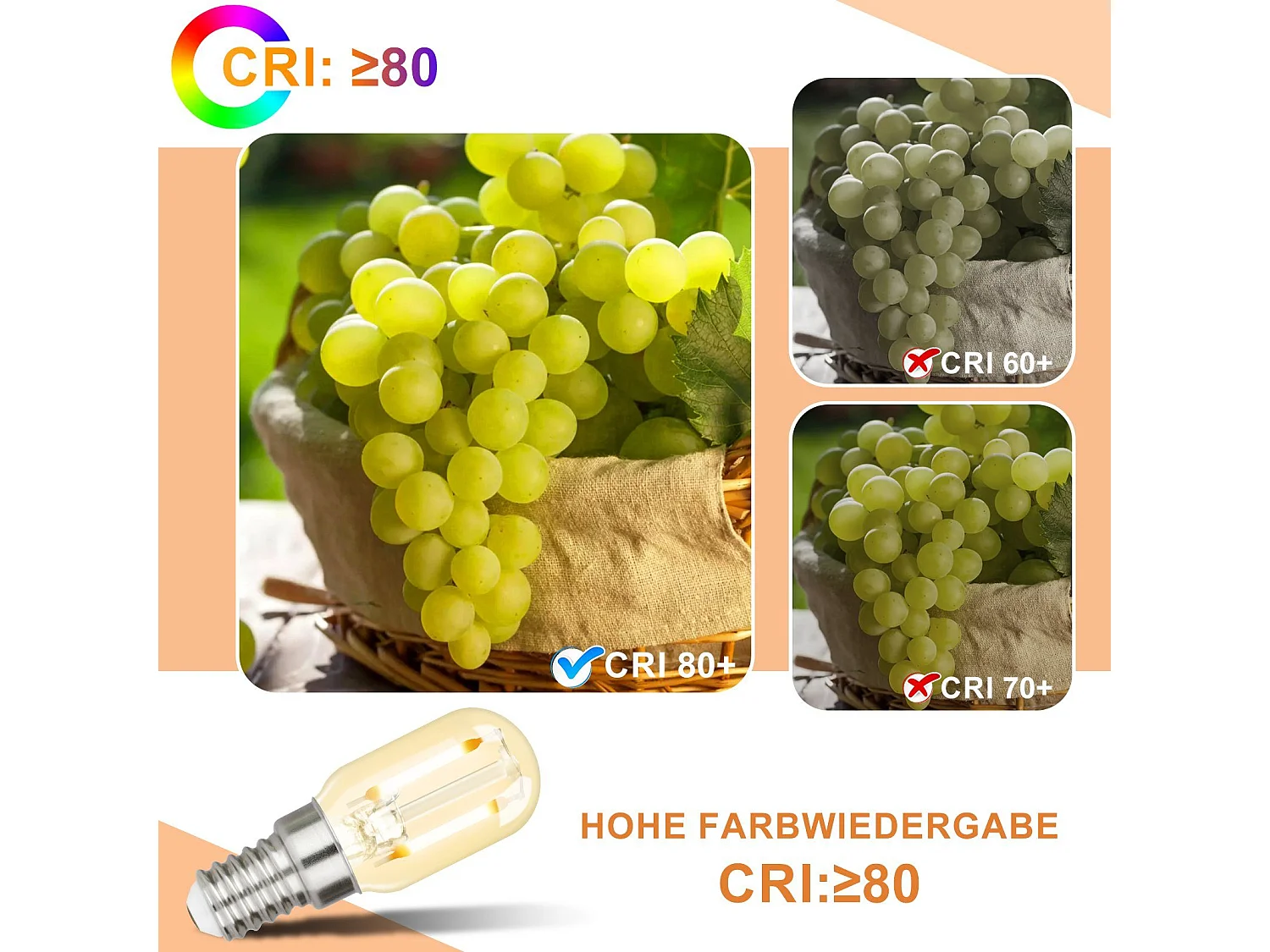 NETTLIFE Lot de 4 lampes LED E14 blanc chaud lampes vintage T22 rétro Edison 2 W 2700 K adaptées aux supports de lampe