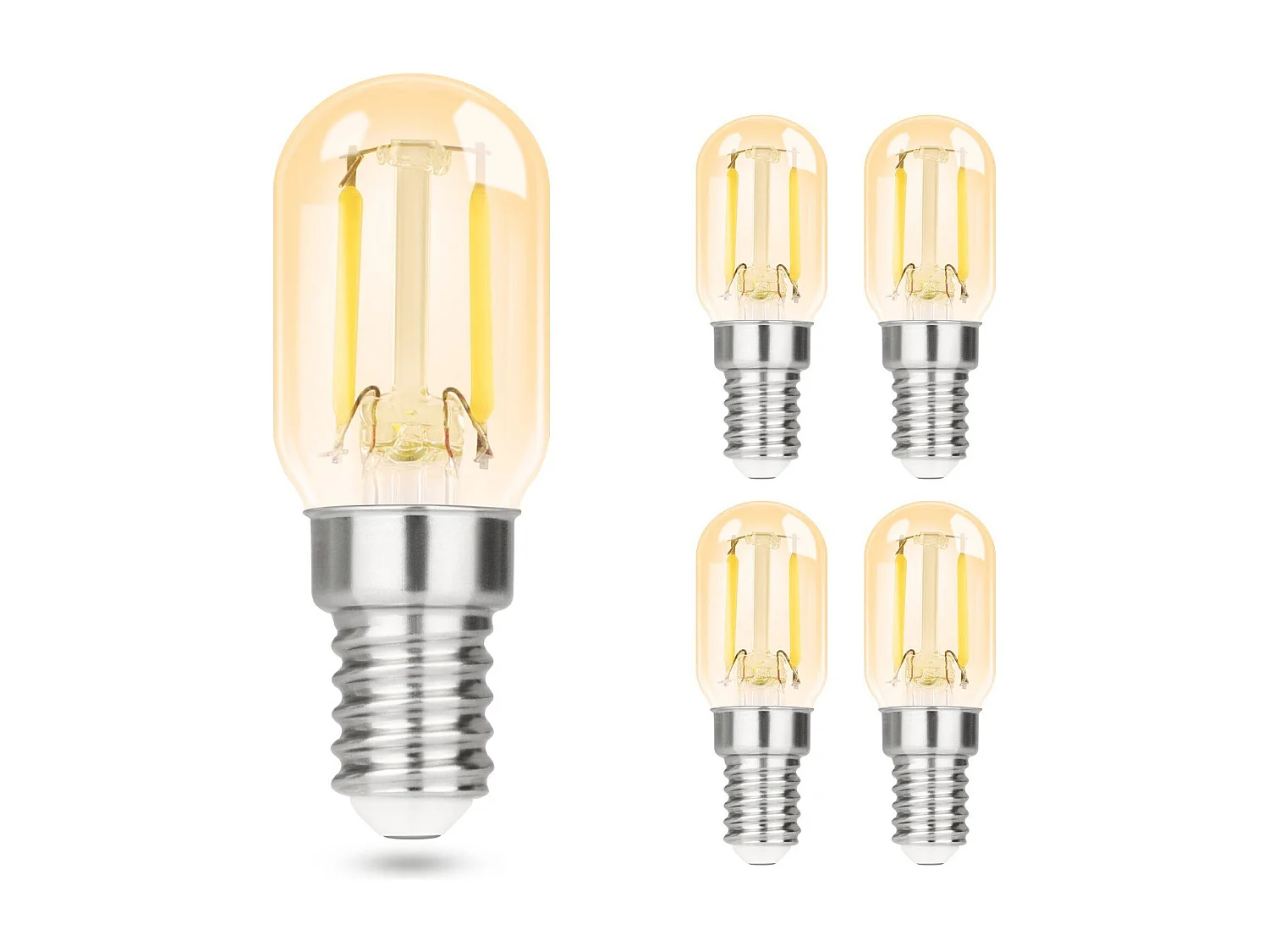 4 LED-Lampen E14 Kaltweiß Vintage Lampen T22 2w Retro Edison 6000k Energiesparend