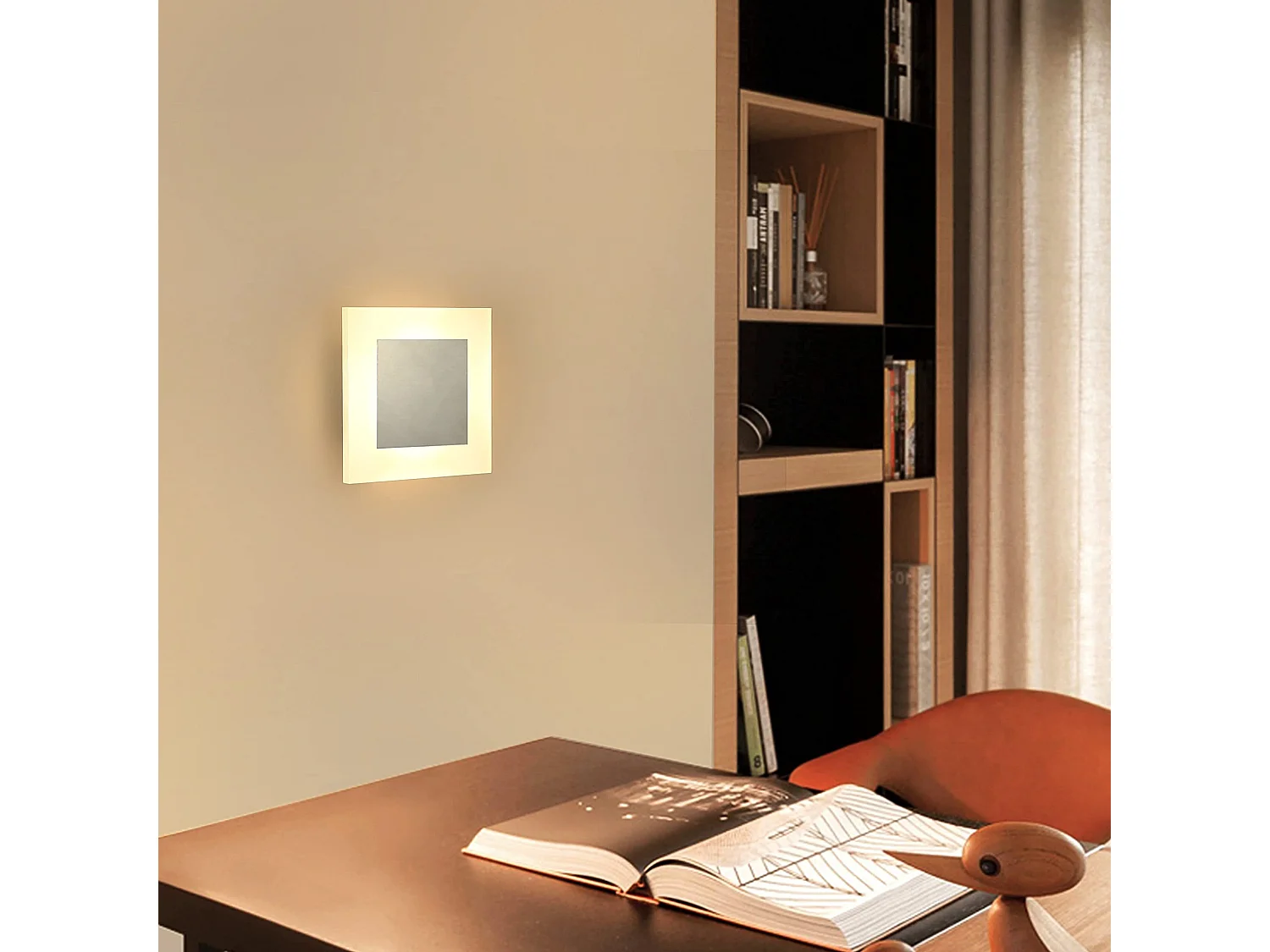 NETTLIFE LED lampe murale d'intérieur éclairage mural moderne 3000K blanc chaud en fer et acrylique Ø16cm 7W lampe de couloir
