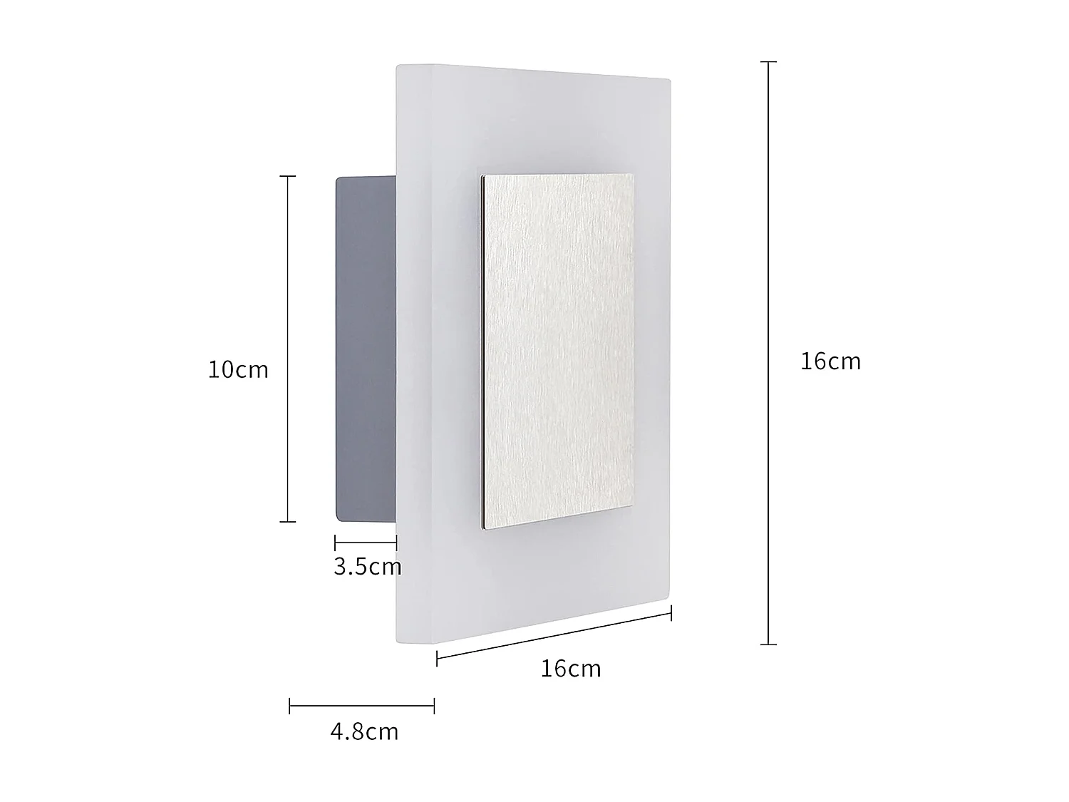 NETTLIFE LED Wandleuchte, Innenbeleuchtung, modernes Wandlicht, 3000K, warmweiß, aus Eisen und Acryl, Ø16cm, 7W, Flurleuchte