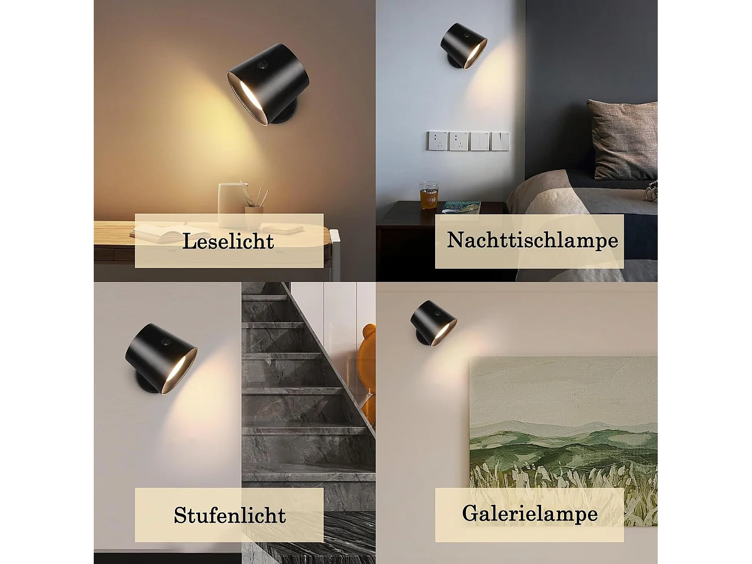 NETTLIFE Kinkiet do wnętrz z metalową klatką, nowoczesna, ściemnialna, regulowana metalowa lampa sufitowa w kolorze czarnym o 360°