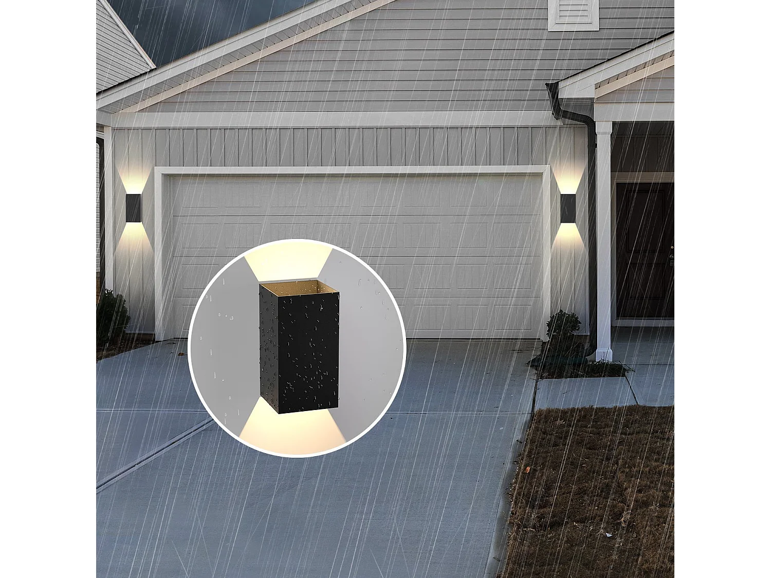 Lot De 2 Applique Murale LED Pour Intérieur 5w Ip65 3000k