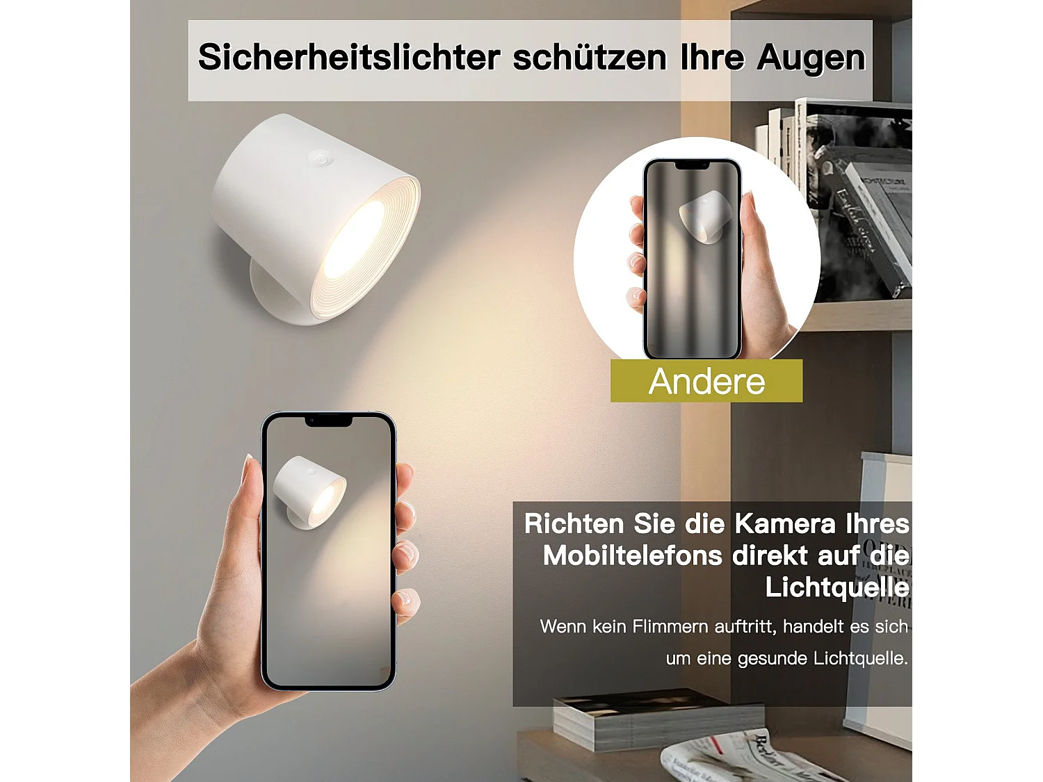 NETTLIFE Lot de 2 Applique Murale Intérieur Cage en Métal，Dimmable Moderne 360°orientable Plafonnier en Métal Design fig Blanc