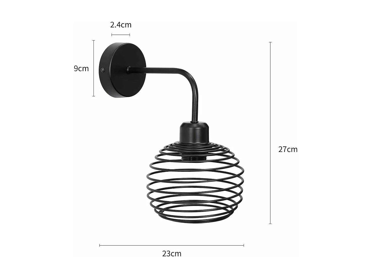 Aplicación para pared NETTLIFE, lámpara de iluminación para pared interior Vintage, lámparas para pasillo retro, negra, E27.