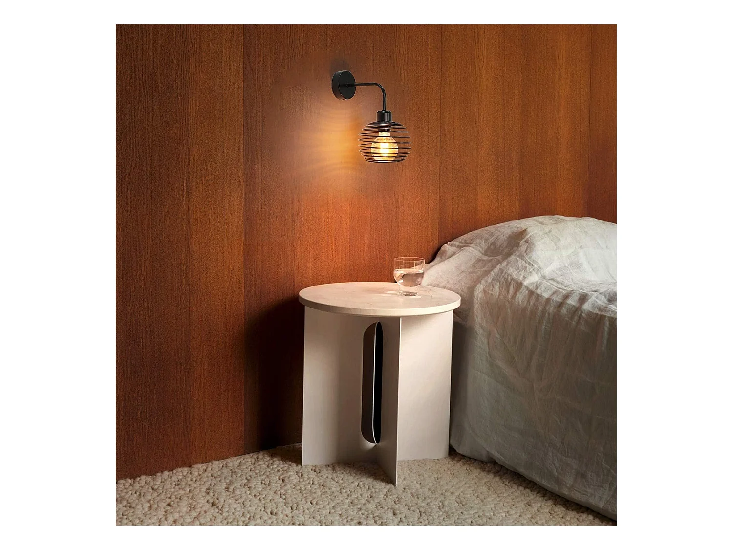 NETTLIFE applique murale vintage lampe d'intérieur éclairage mural rétro lampe de couloir noire E27