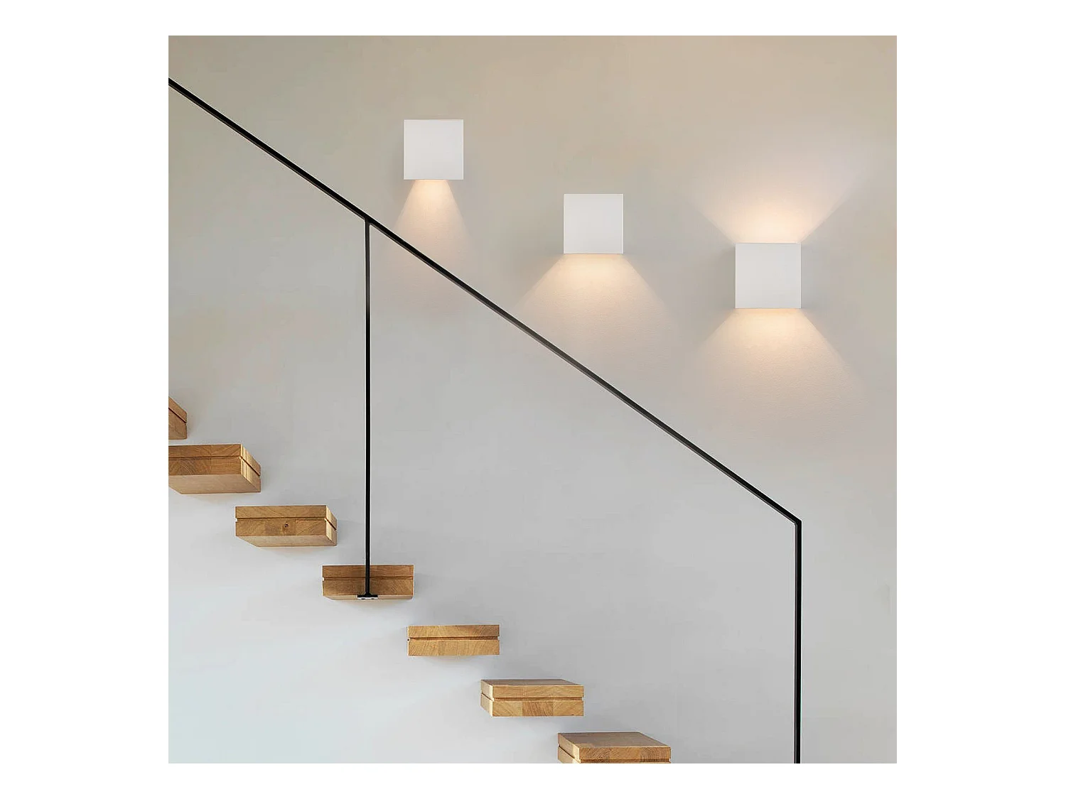 NETTLIFE Applique muur LED voor binnen en buiten, warm wit IP65, voor huis, slaapkamer, gang, trapruimte.