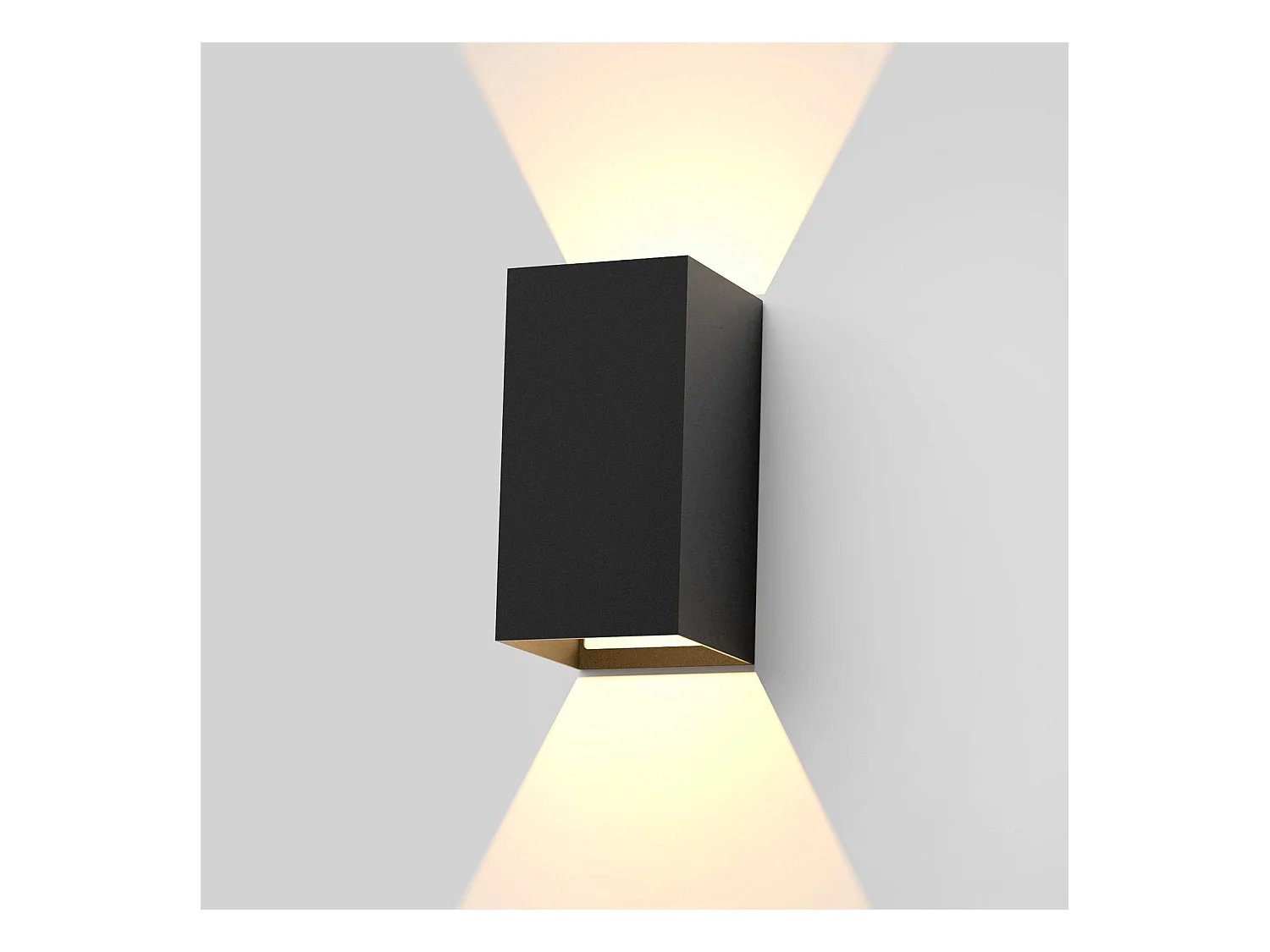 NETTLIFE Wandapparatuur voor buiten- en binnenverlichting met LED: zwarte muurlamp, buitenlamp, huiswand, 5 W, IP65, warm wit 3000 K.