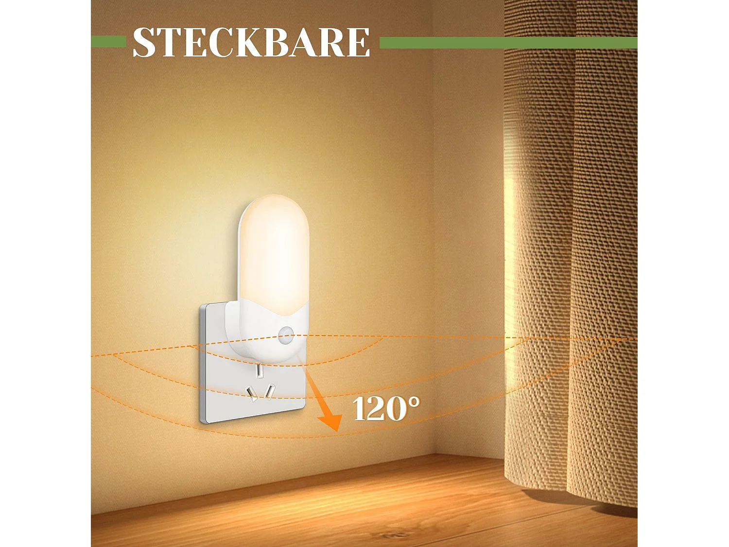 Lot De 2 Lampe à Douille Pour Veilleuse Pour Enfants Lampe De Nuit LED Avec Capteur Crépusculaire