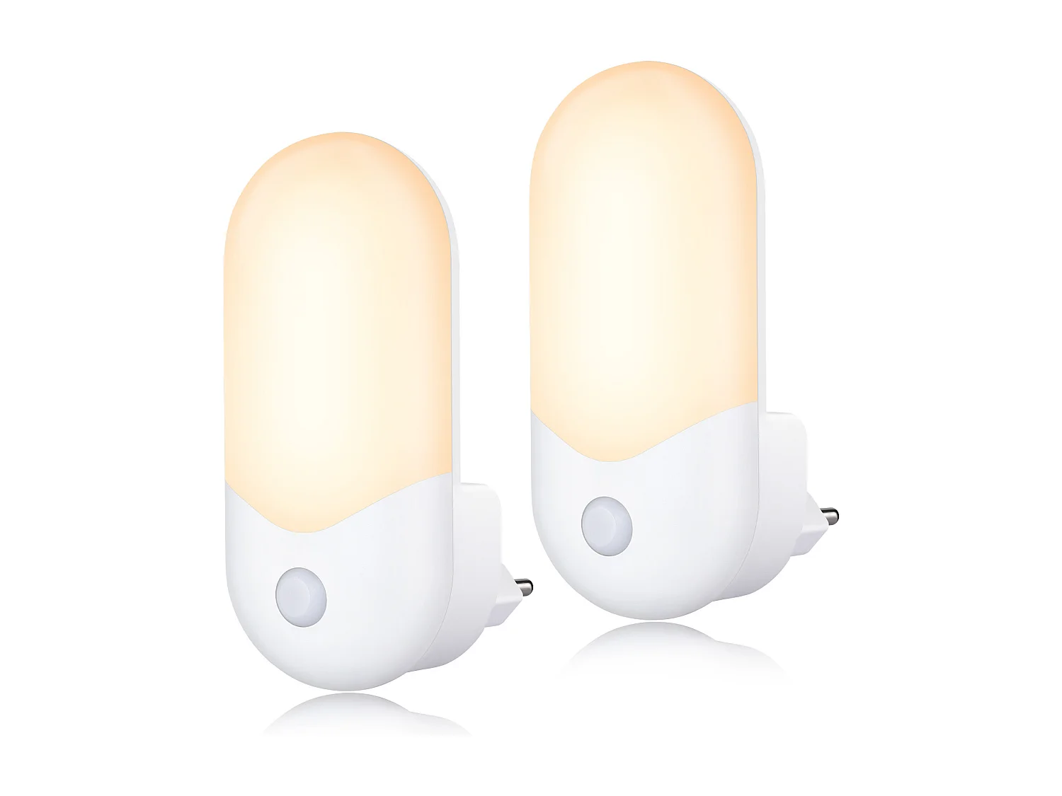 Lot De 2 Lampe à Douille Pour Veilleuse Pour Enfants Lampe De Nuit LED Avec Capteur Crépusculaire