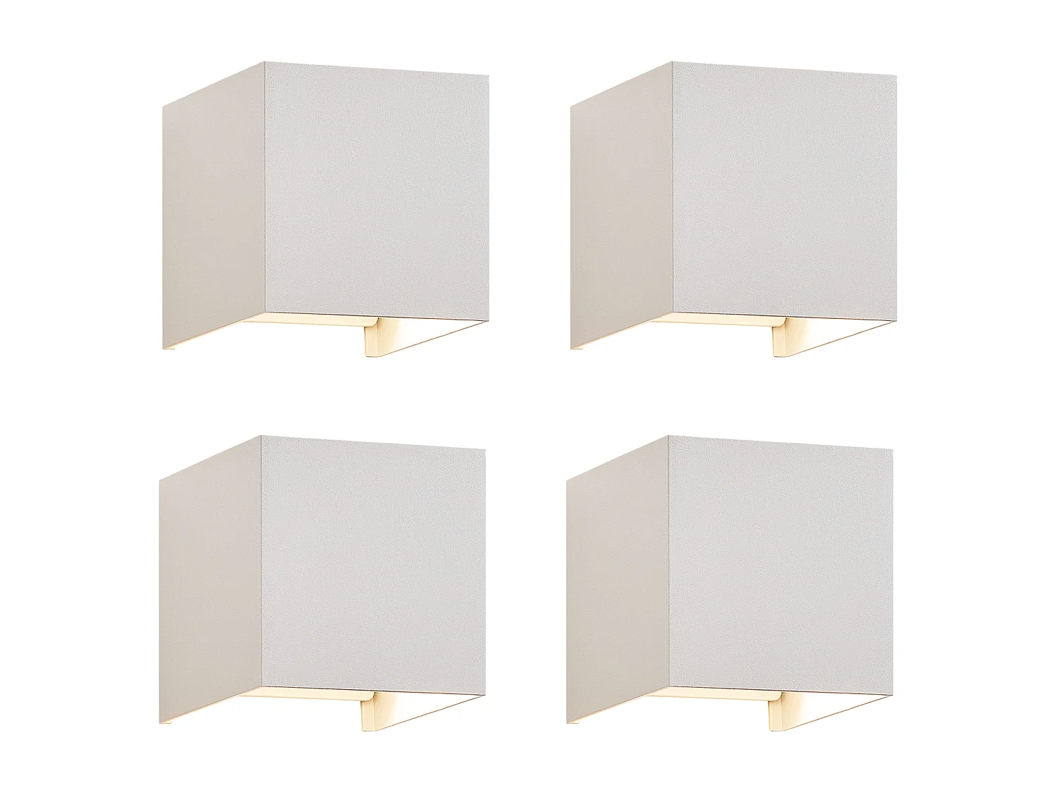 NETTLIFE Set de 4 Lampes Murales LED Ext, Blanc Chaud IP65, pour Maison, Chambre, Couloir, Cage d’Escalier