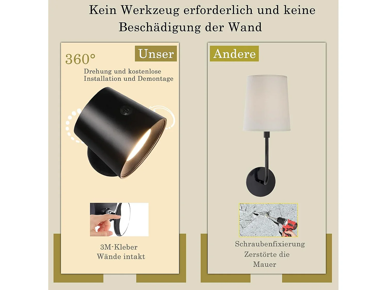 NETTLIFE Lot de 2 Applique Murale Intérieur Cage en Métal，Dimmable Moderne 360°orientable Plafonnier en Métal Design Noir