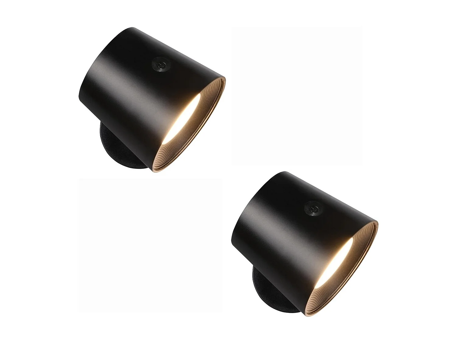 NETTLIFE Lot de 2 Applique Murale Intérieur Cage en Métal，Dimmable Moderne 360°orientable Plafonnier en Métal Design Noir