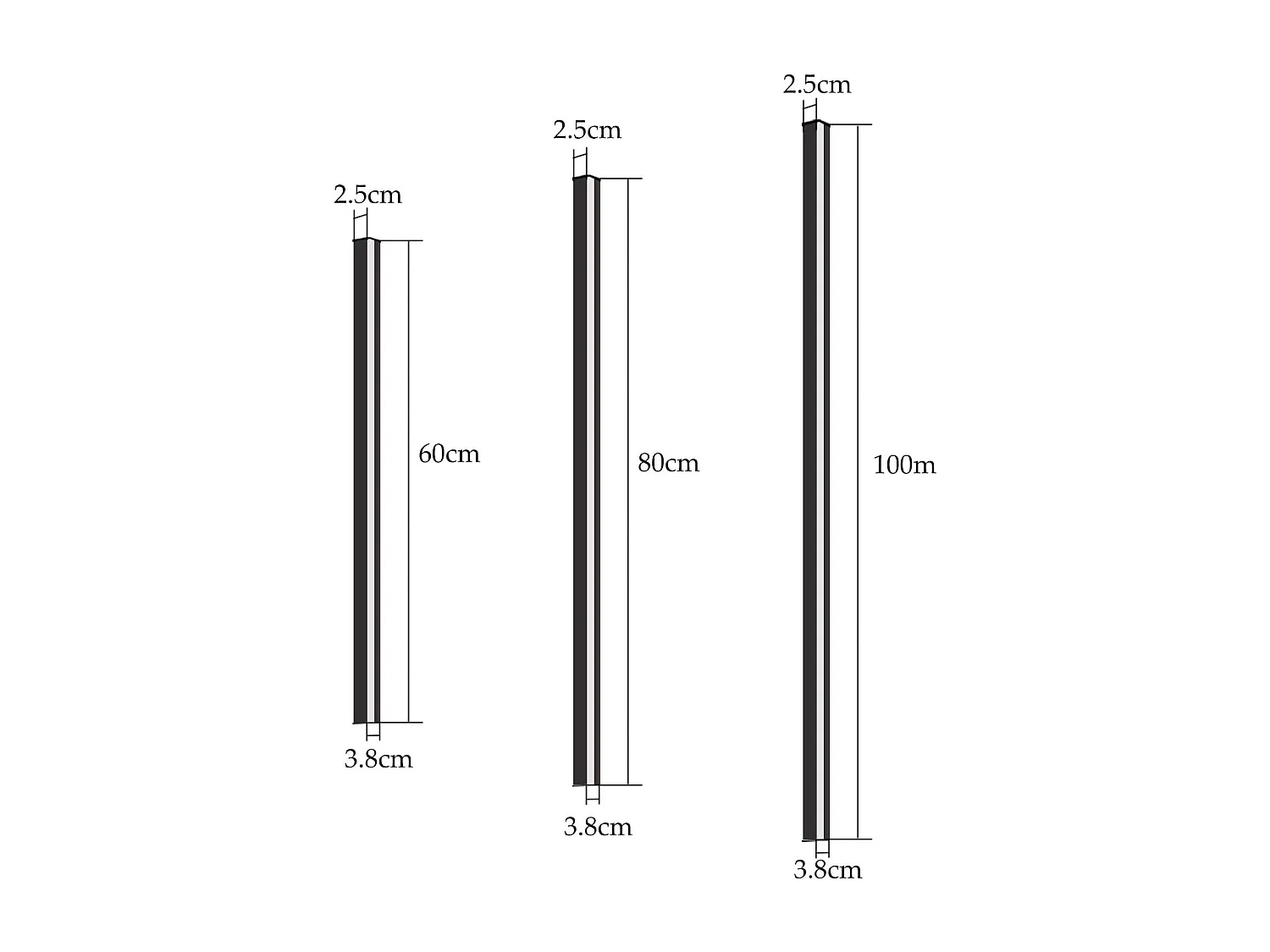 NETTLIFE Wewnętrzny kinkiet LED - Nowoczesna lampa do przedpokoju o mocy 80 cm i mocy 27 W, o ciepłej, białej barwie światła