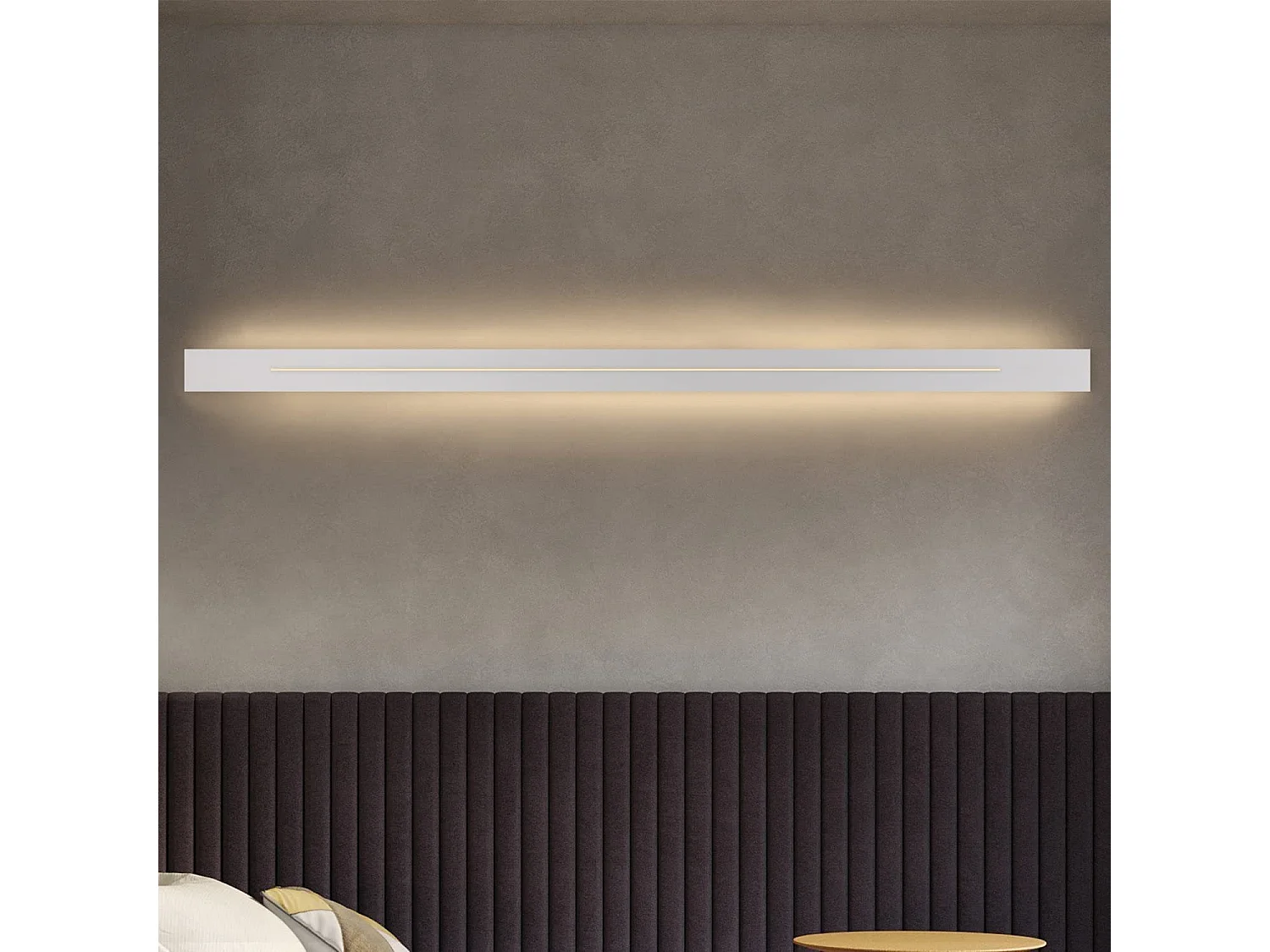 NETTLIFE Applique murale d'intérieur LED - Chambre moderne 100 cm lampe de couloir blanc chaud 31 W lampe d'escalier blanche éclairage mural