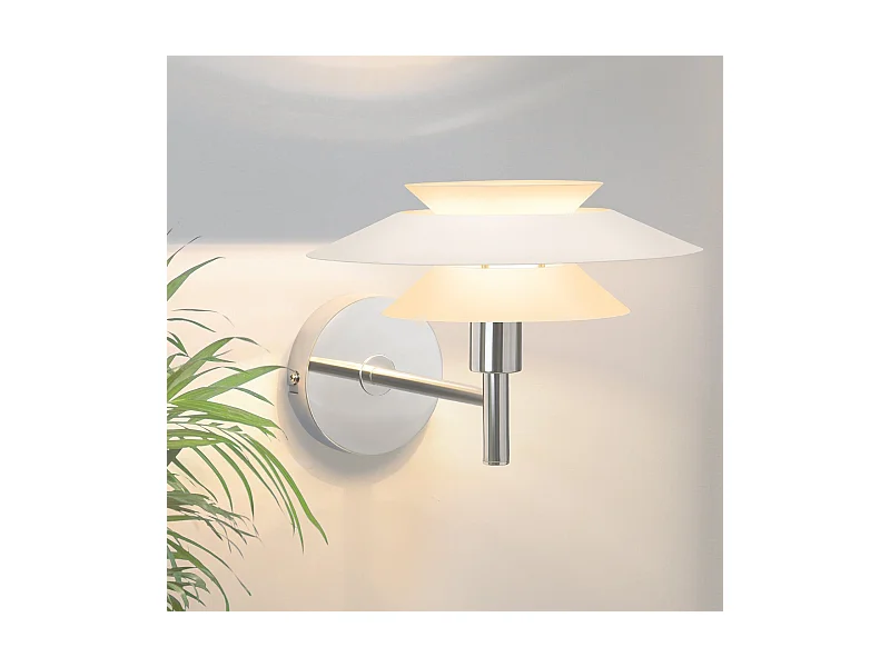 NETTLIFE Innenwandleuchte für Schlafzimmer – Weißes Metalldesign, kreative Flurlampe G9 ohne Leuchtmittel (max. 25W).