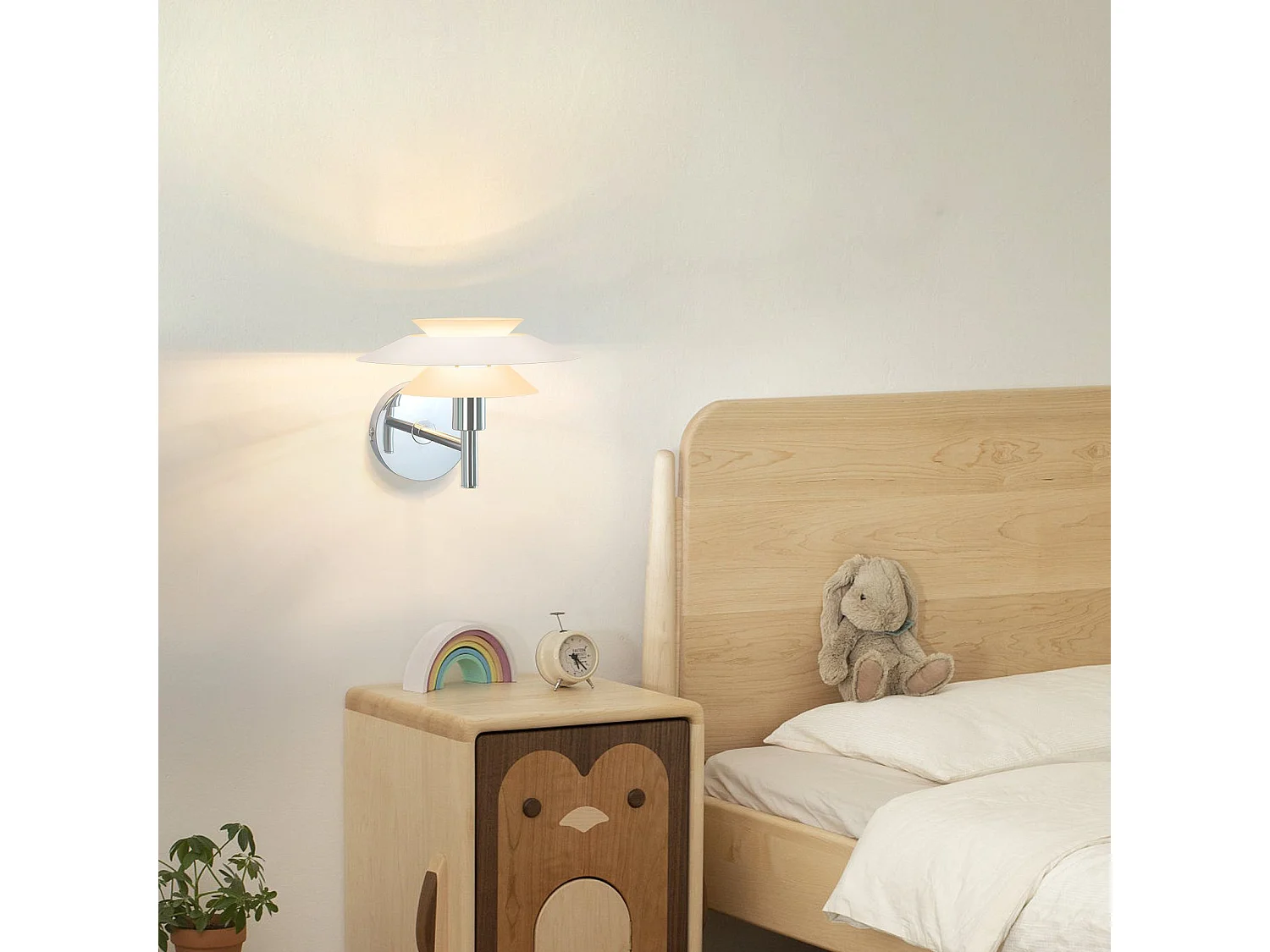 NETTLIFE Innenwandleuchte für Schlafzimmer – Weißes Metalldesign, kreative Flurlampe G9 ohne Leuchtmittel (max. 25W).