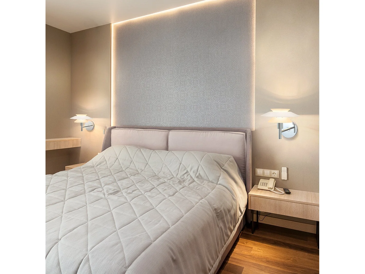 NETTLIFE Innenwandleuchte für Schlafzimmer – Weißes Metalldesign, kreative Flurlampe G9 ohne Leuchtmittel (max. 25W).