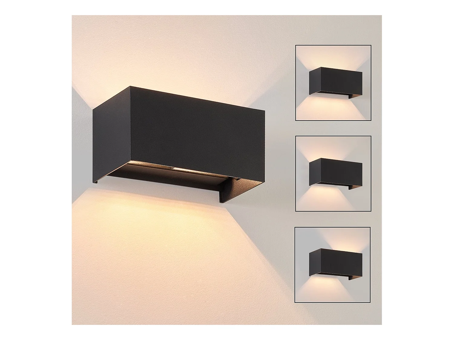 NETTLIFE Wandlamp LED zwart, IP65, verstelbare warme witte lichtbron G9, binnen - / buitenwandlamp voor de woonkamer.